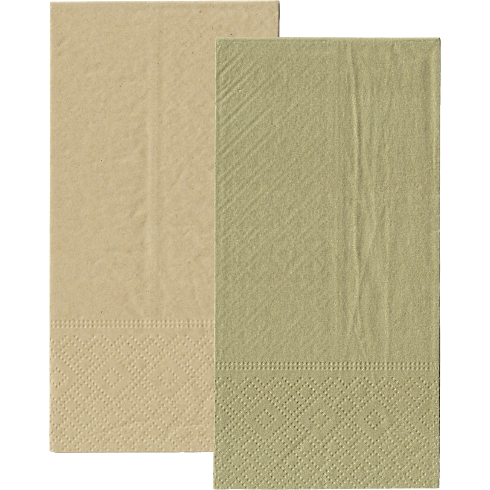 Metallic Gold and Eco Brown Napkins / Serviettes 1 / 8 GT Fold (Pack of 20)