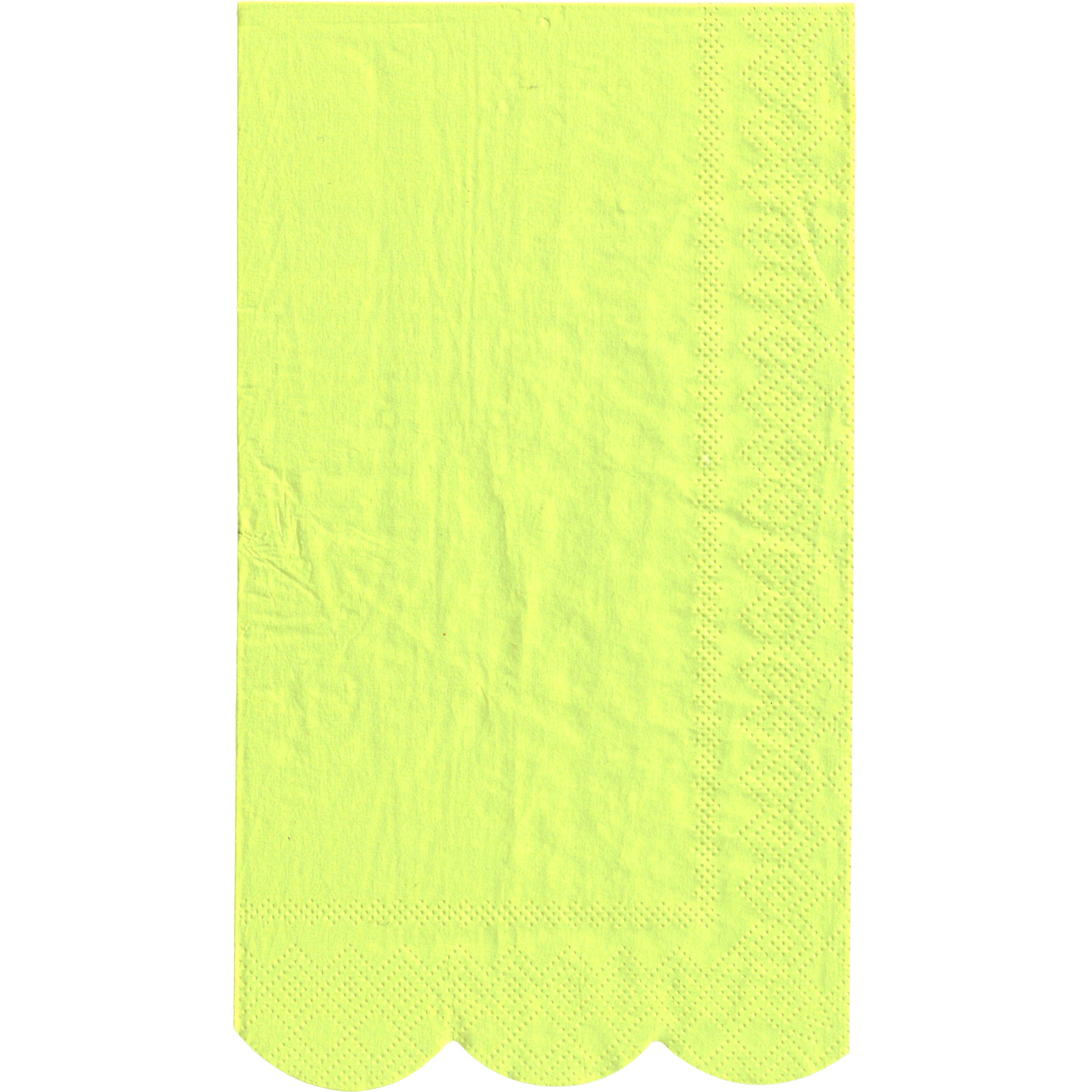 Neon Yellow Large Napkins / Serviettes (Pack of 15)