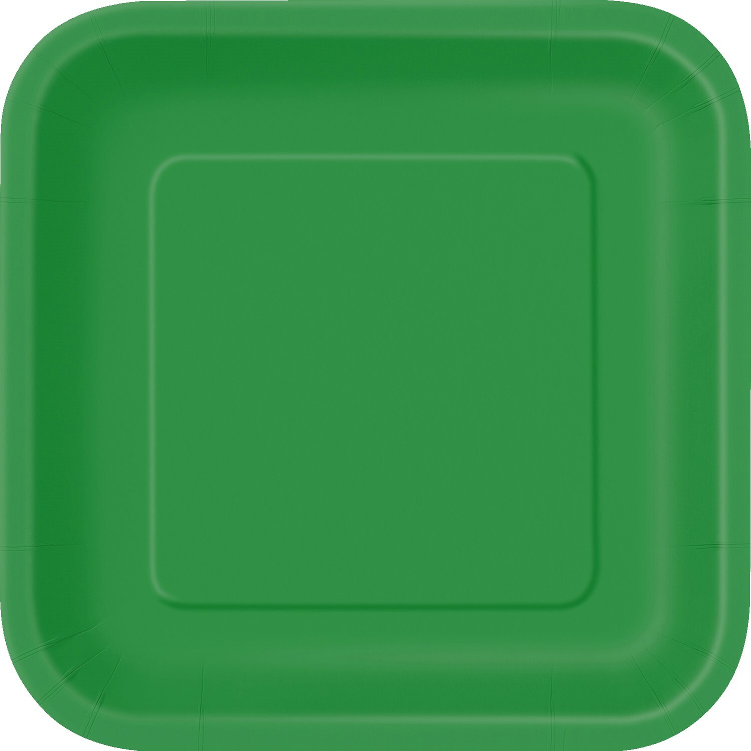 Green Large Square Paper Plates (Pack of 14)