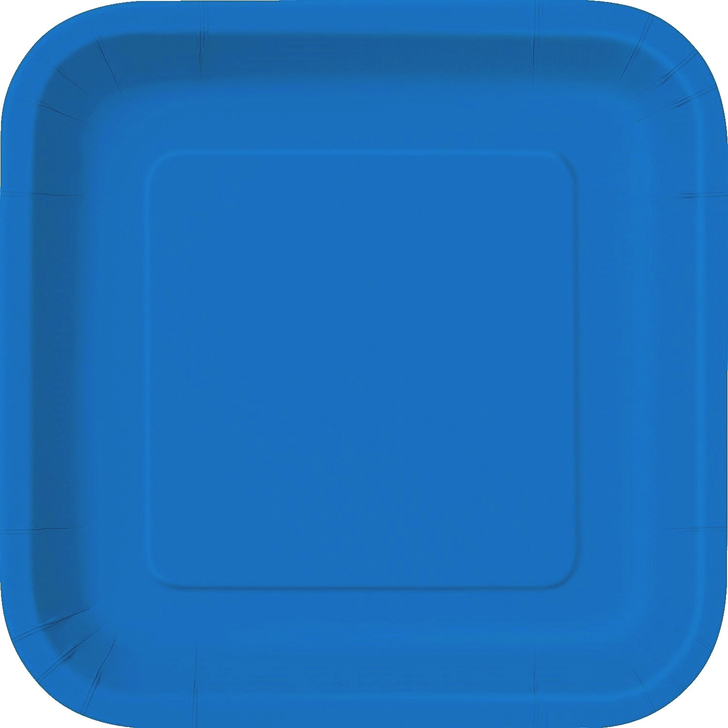 Blue Large Square Paper Plates (Pack of 14)