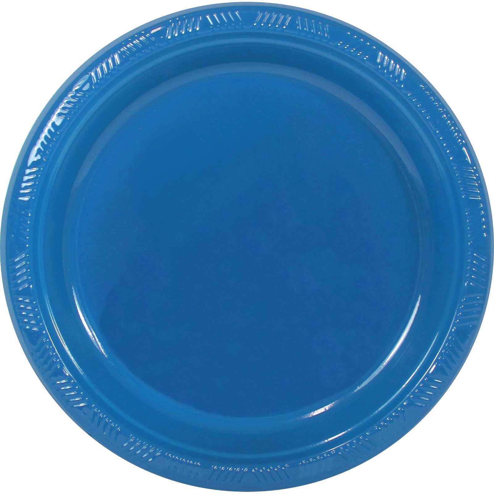 Royal Blue Large Plastic Plates (Pack of 8)