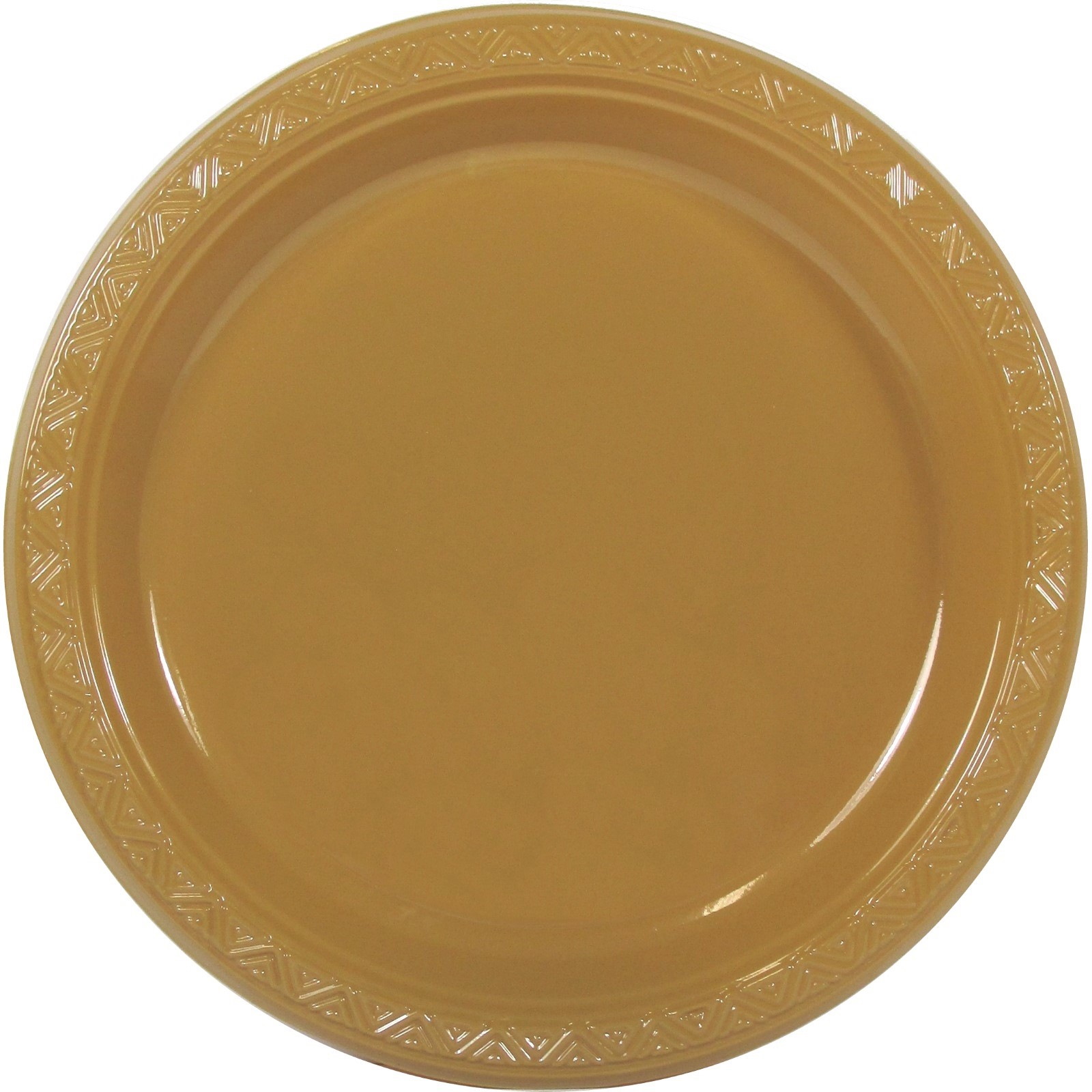 Gold Large Plastic Plates (Pack of 8)