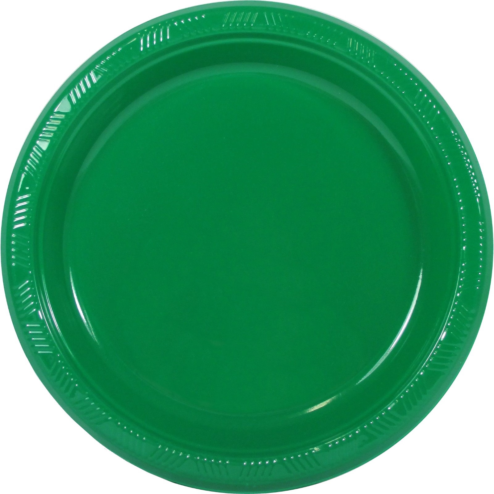 Green Large Plastic Plates (Pack of 8)