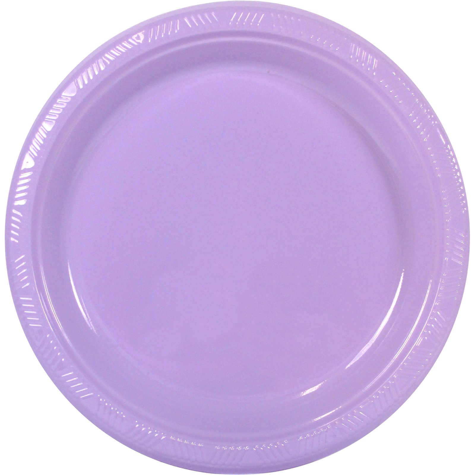 Lavender Large Plastic Plates (Pack of 8)