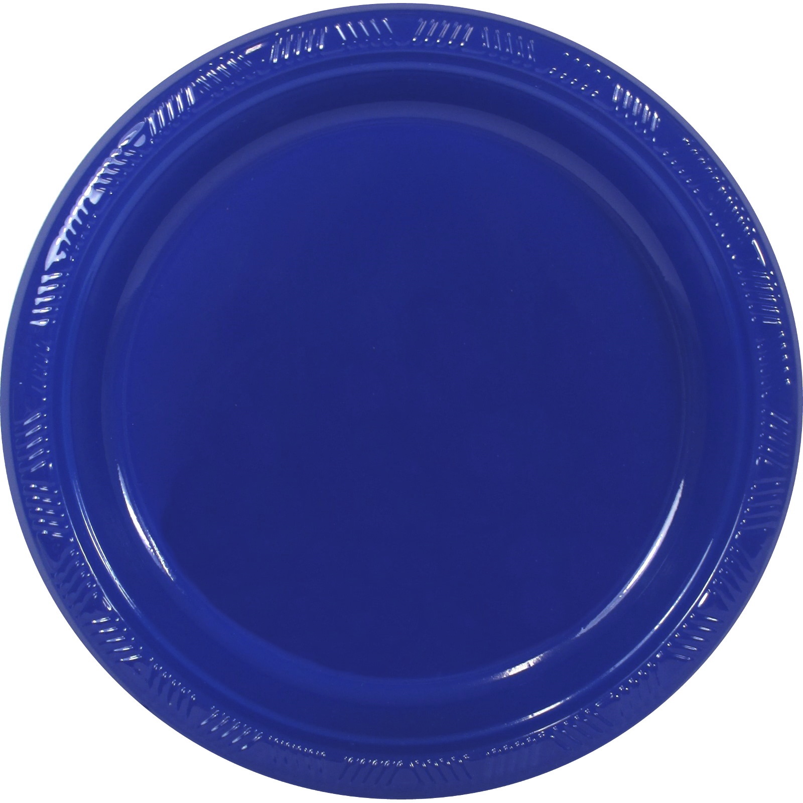 Sapphire Blue Large Plastic Plates (Pack of 8)