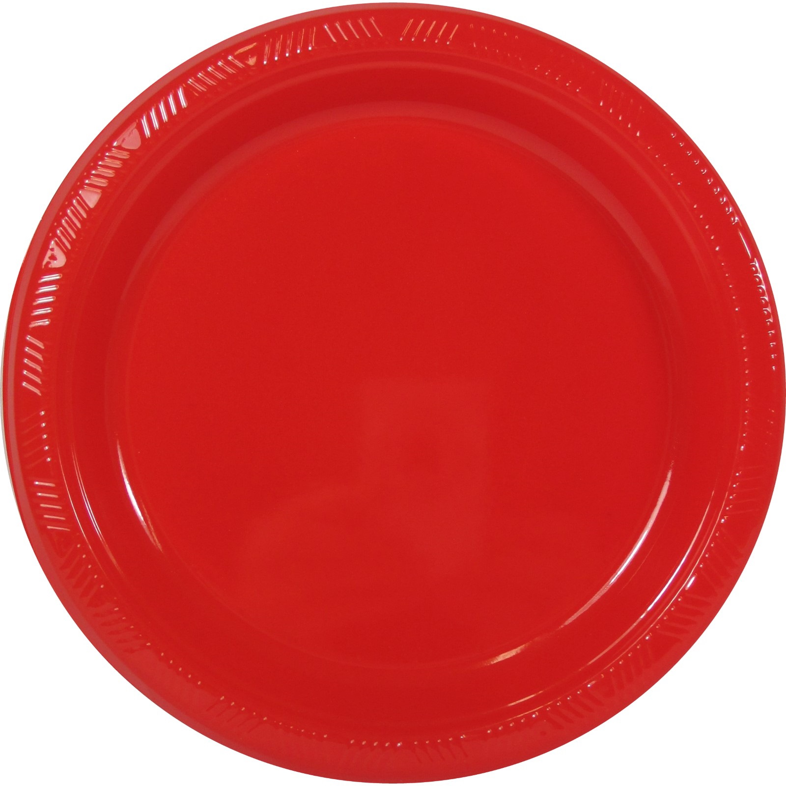 Red Large Plastic Plates (Pack of 8)