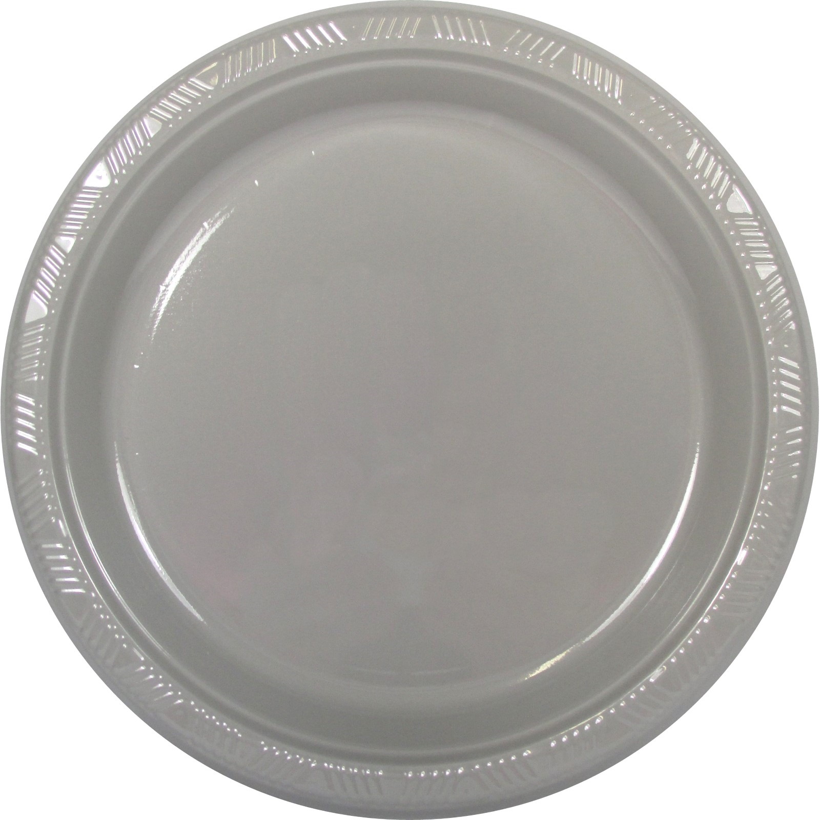 Silver Large Plastic Plates (Pack of 8)
