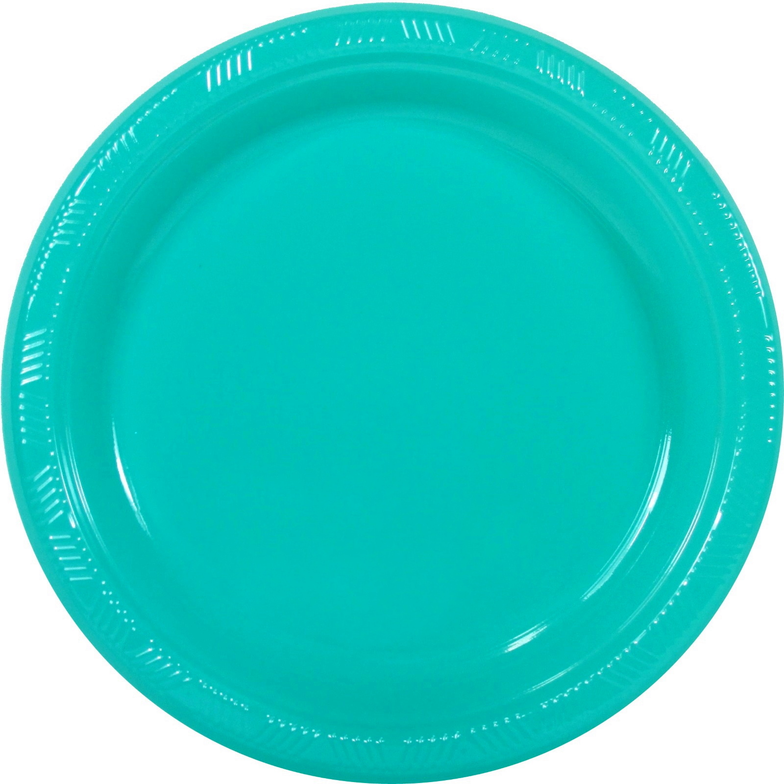 Teal Large Plastic Plates (Pack of 8)