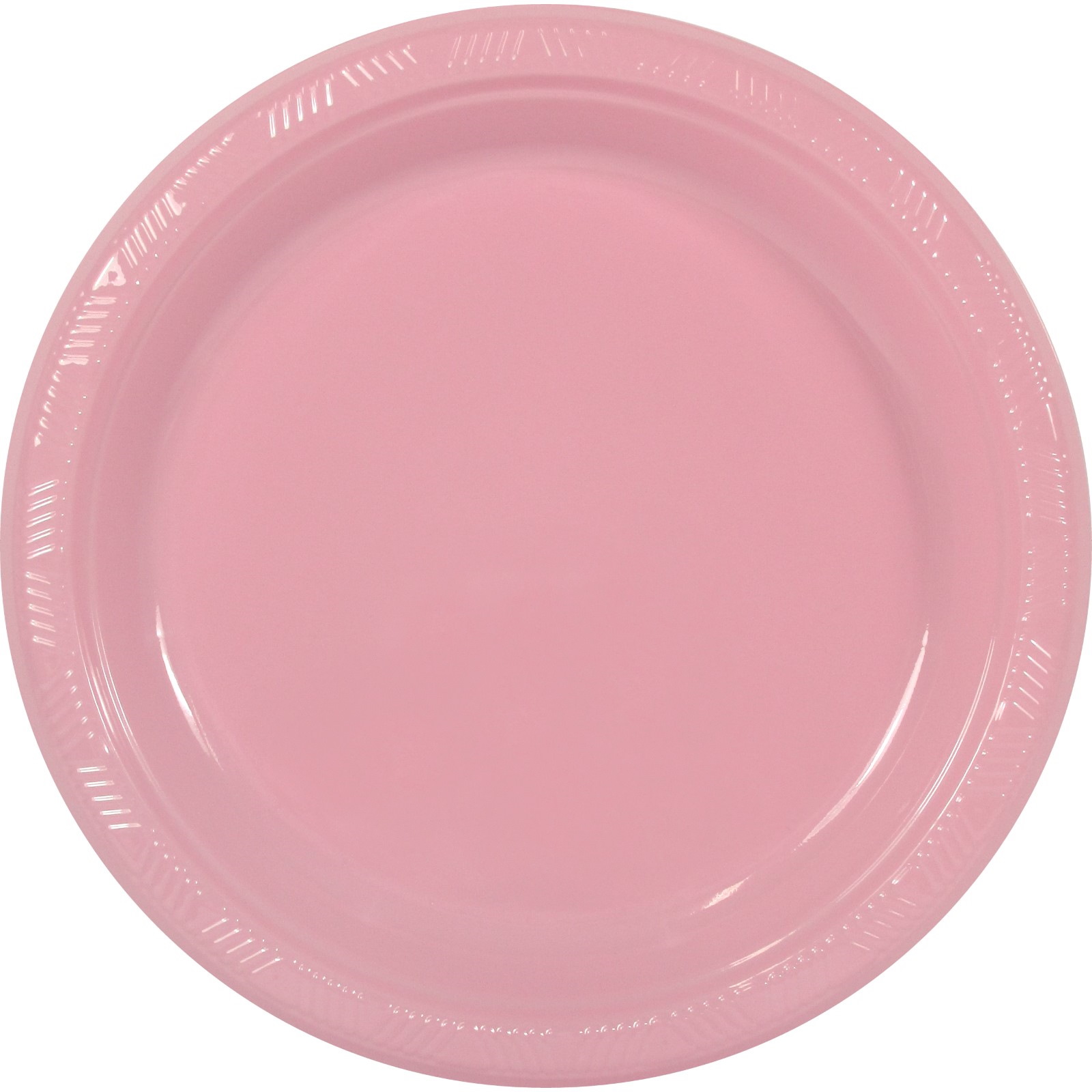 Light Pink Large Plastic Plates (Pack of 25)