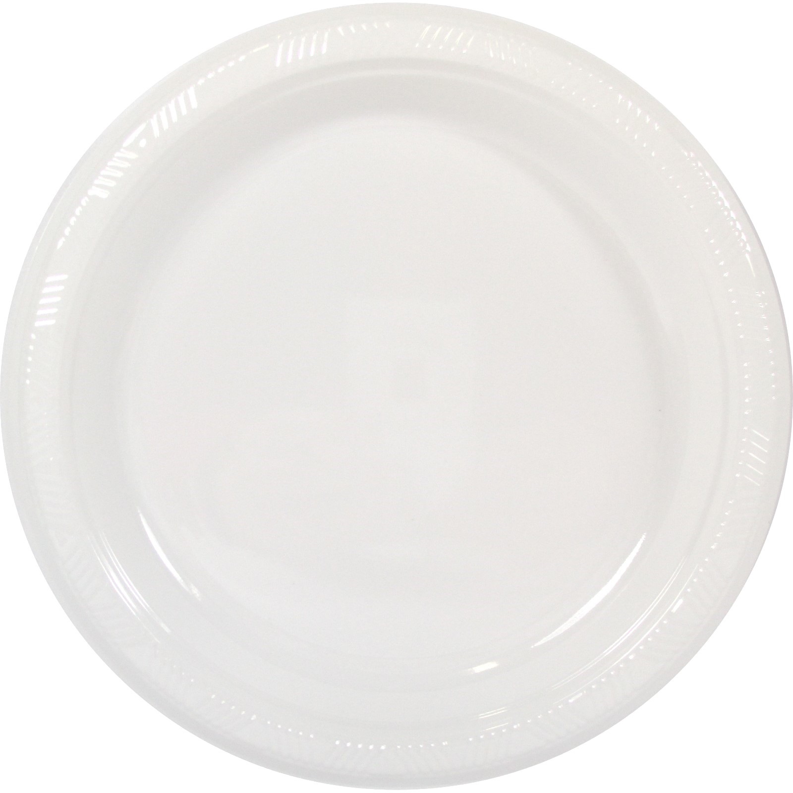 White Large Plastic Plates (Pack of 25)