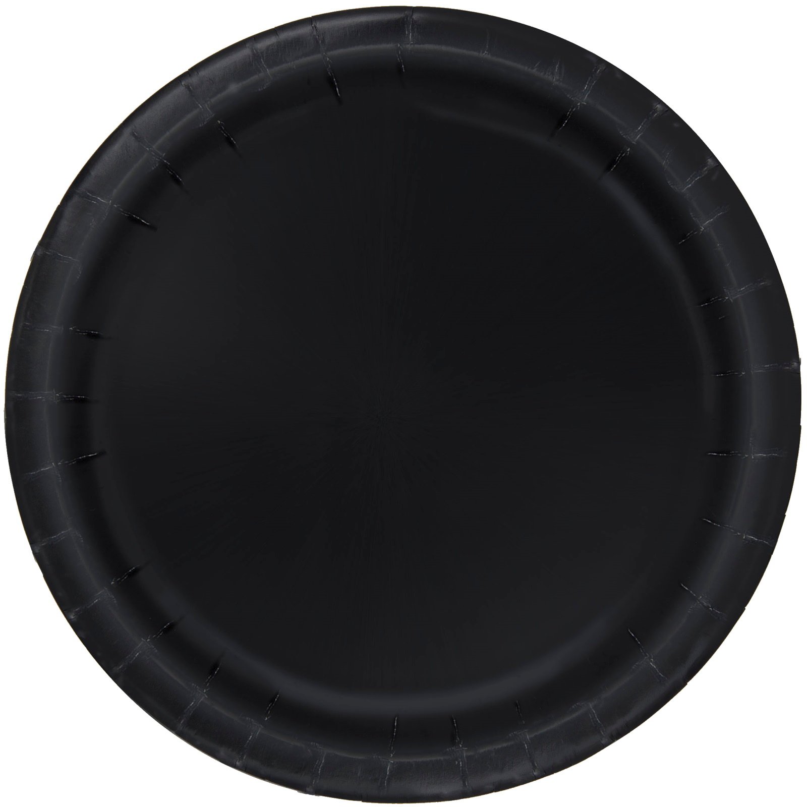 Black Round Paper Plates 22cm (Pack of 8)