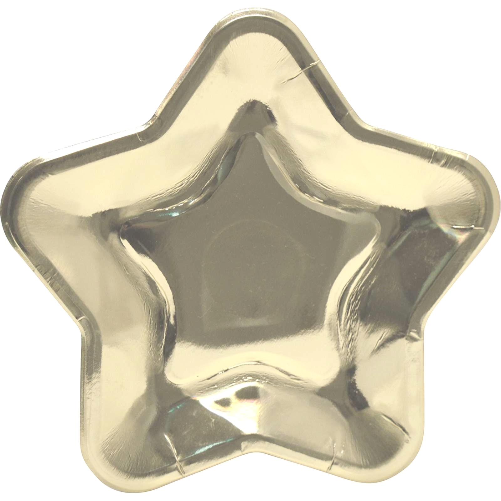 Gold Foil Star Shape Paper Plates (Pack of 8)