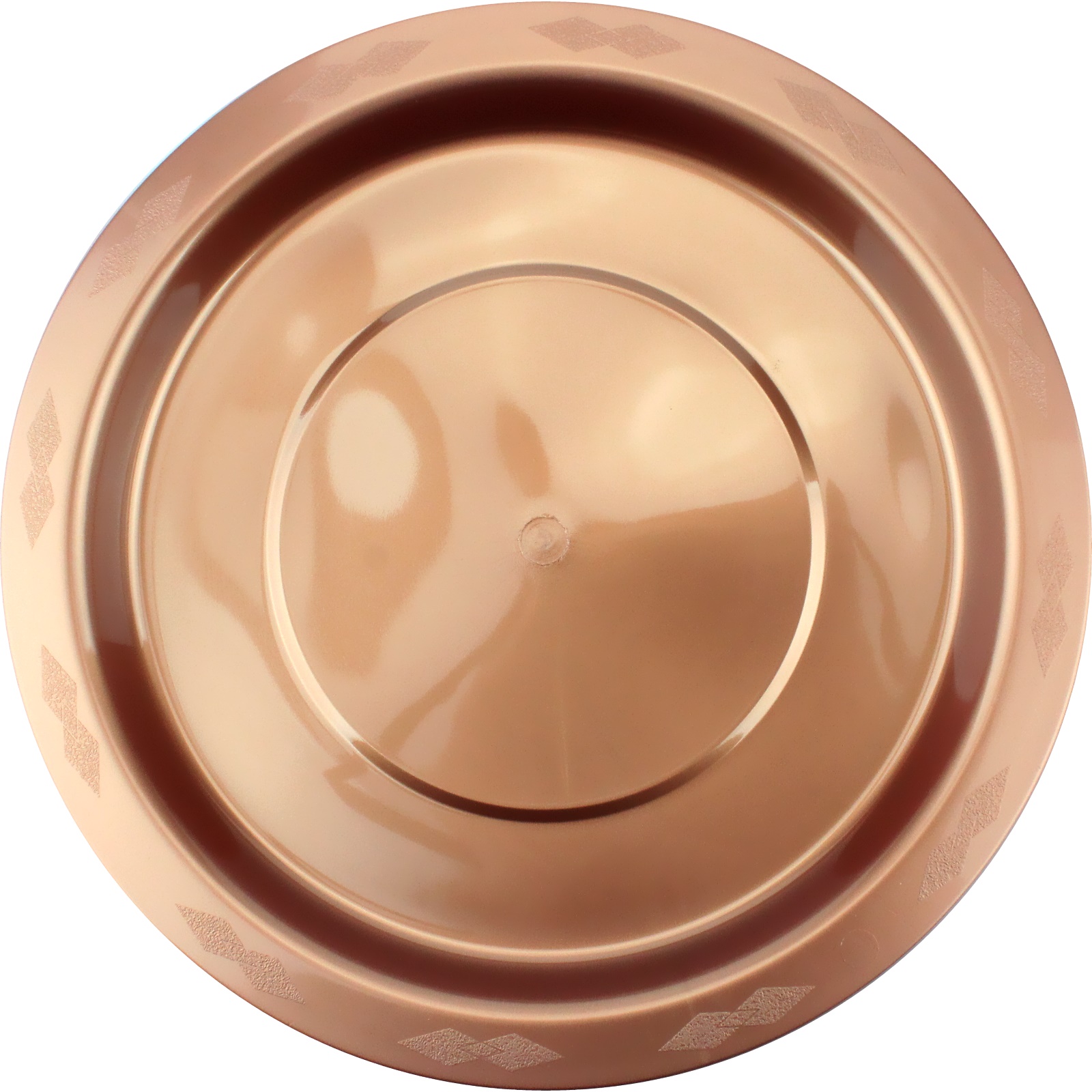 Rose Gold Large Round Plastic Plates (Pack of 20)