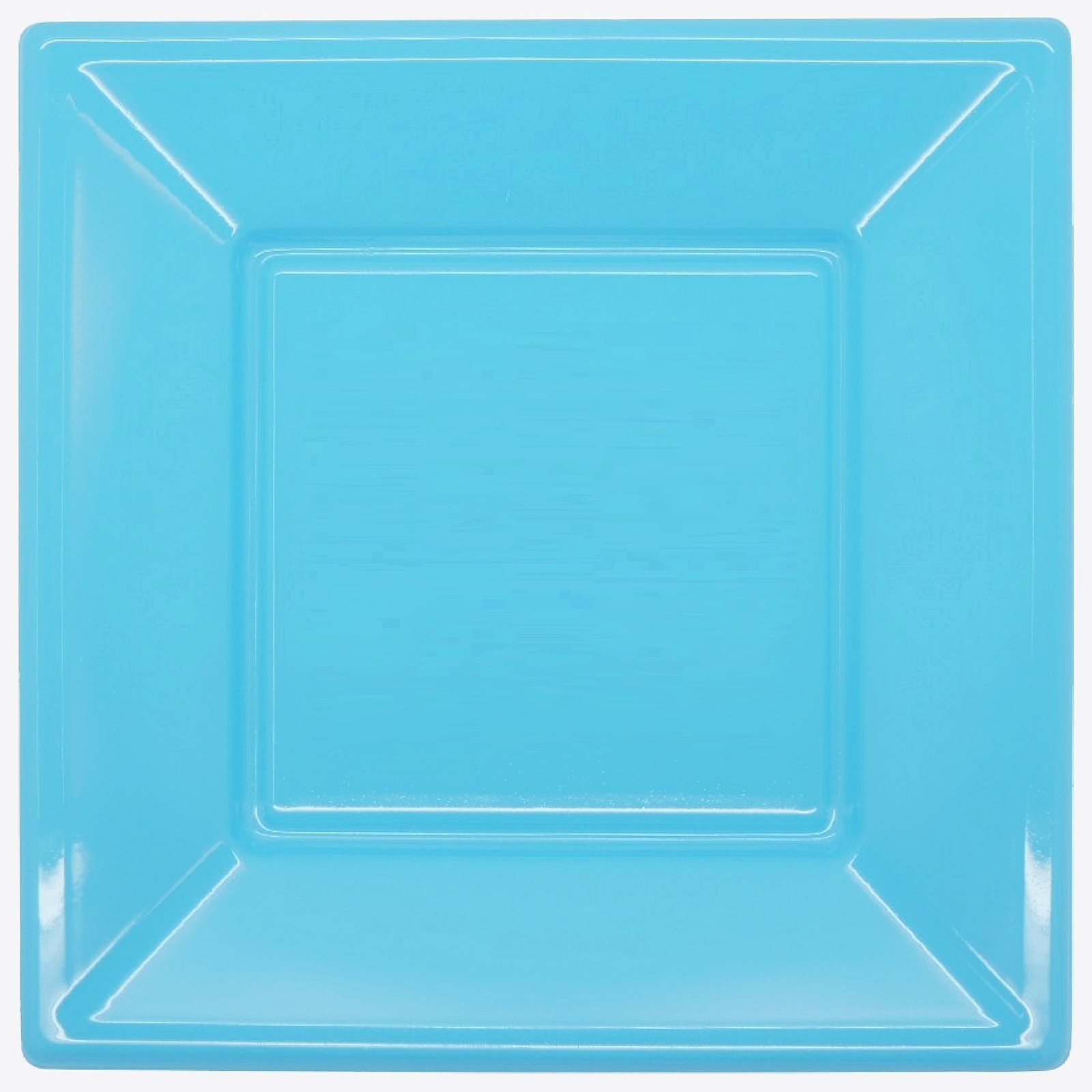Pacific Powder Blue Large Square Plastic Plates (Pack of 5)