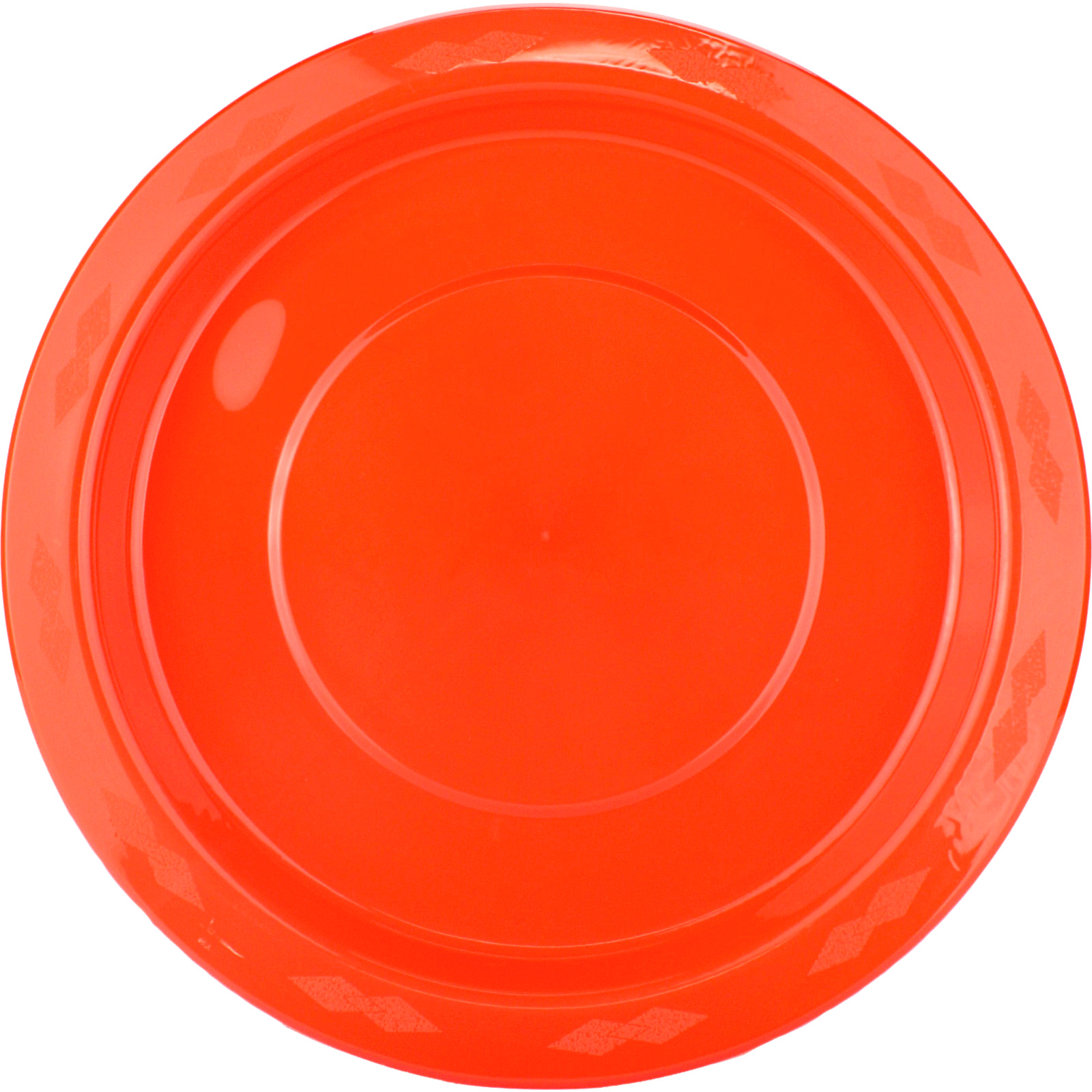 Orange Large 23cm Plastic Reusable Plates (Pack of 20)