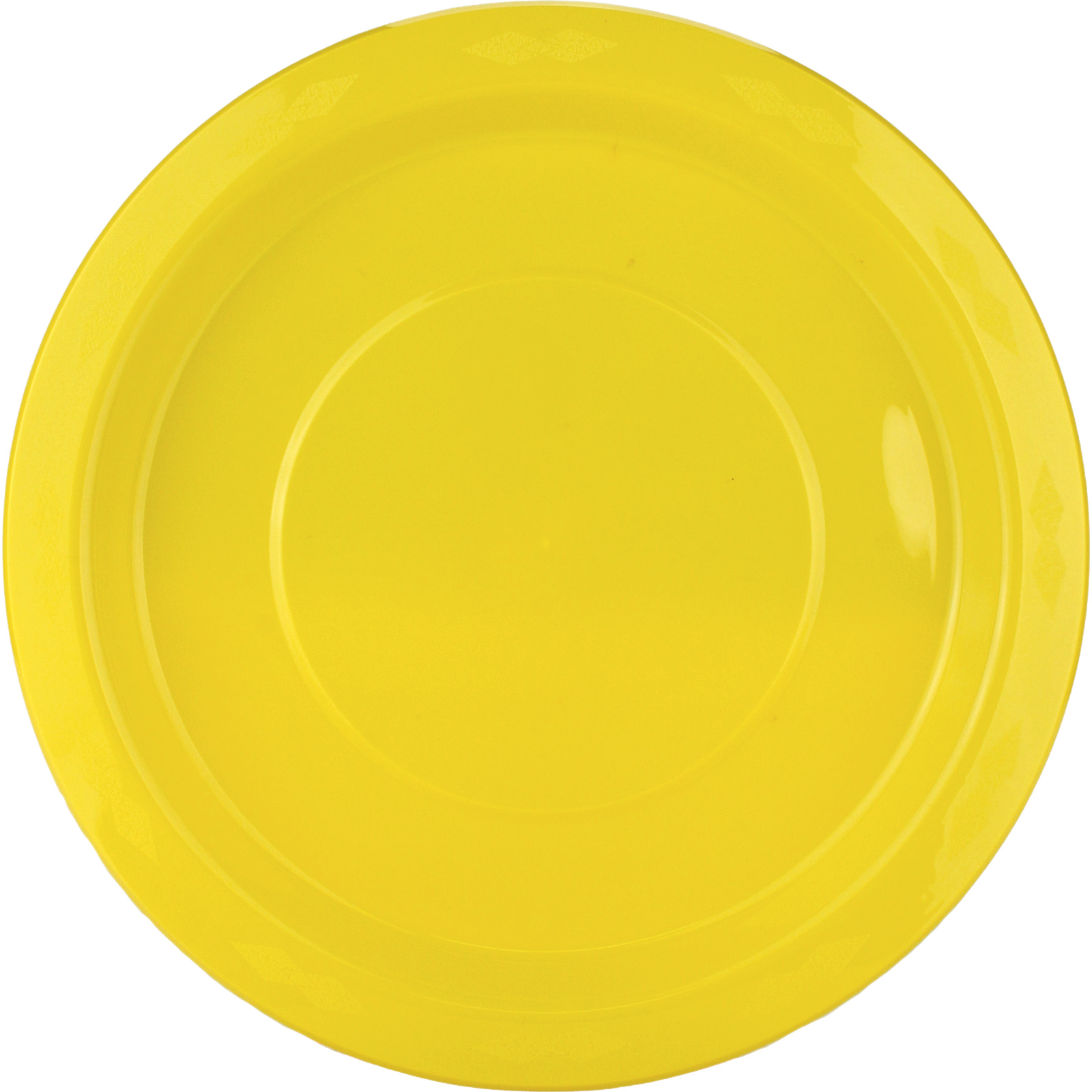 Yellow 23cm Plastic Reusable Plates (Pack of 20)