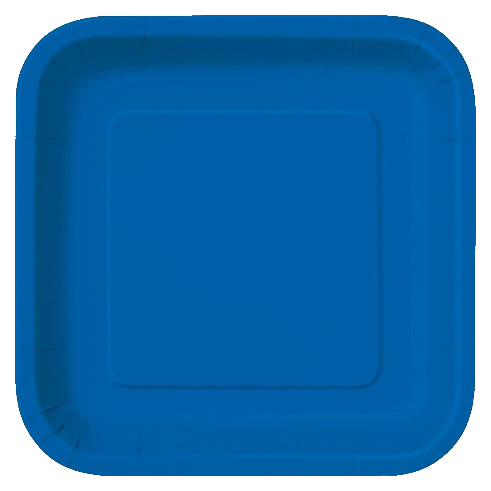 Royal Blue 22.5cm Square Paper Plates (Pack of 8) 