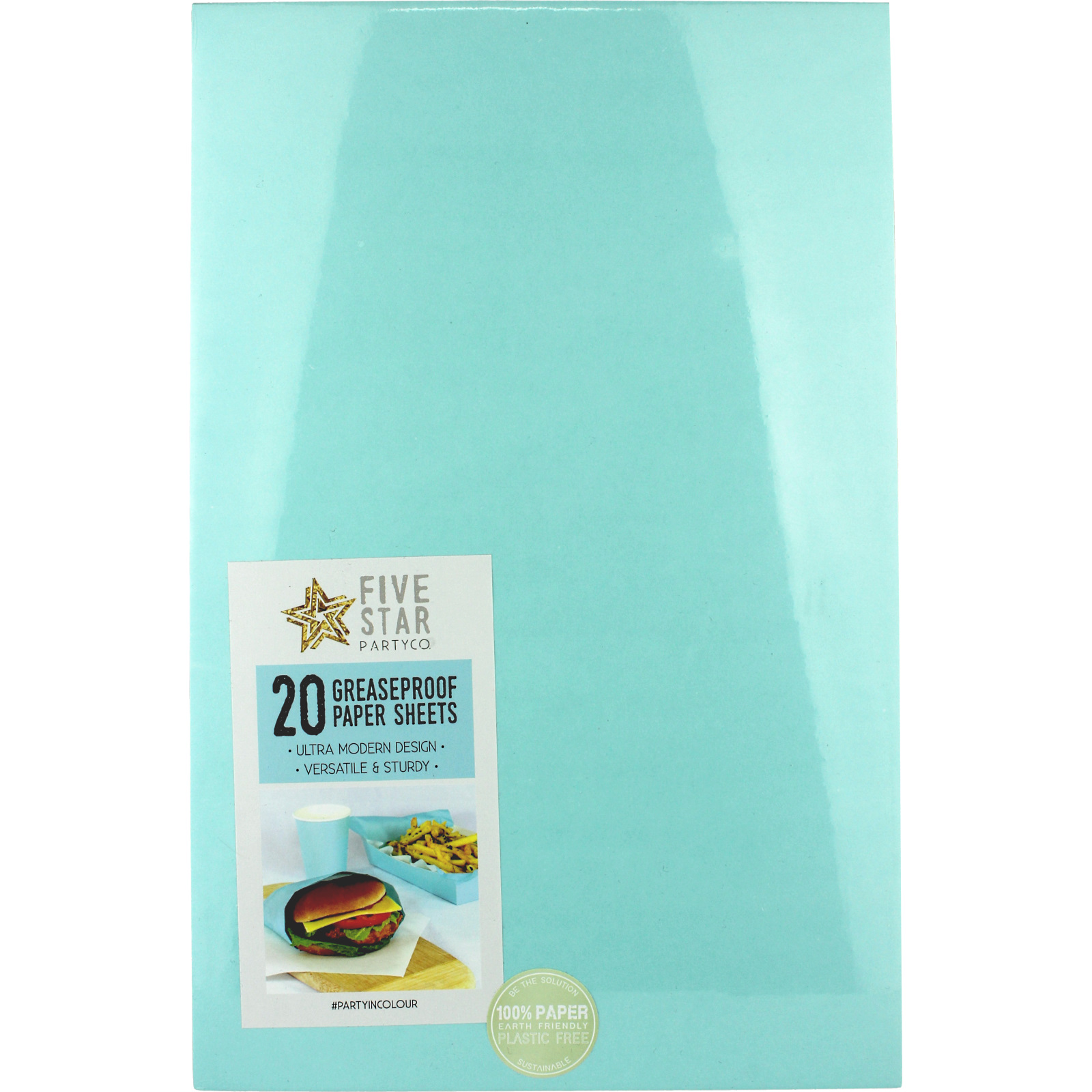 Light Blue Grease Proof Paper 32gsm (20 Sheets)