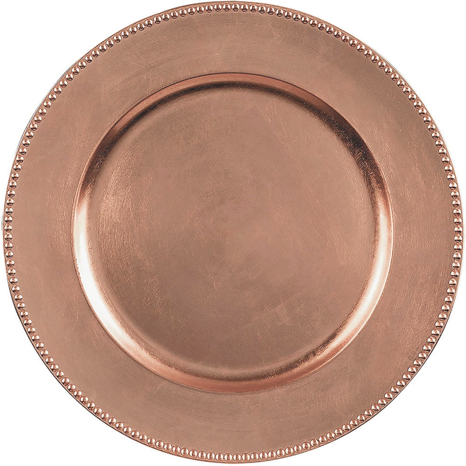 Metallic Rose Gold Round Plastic Serving Platter