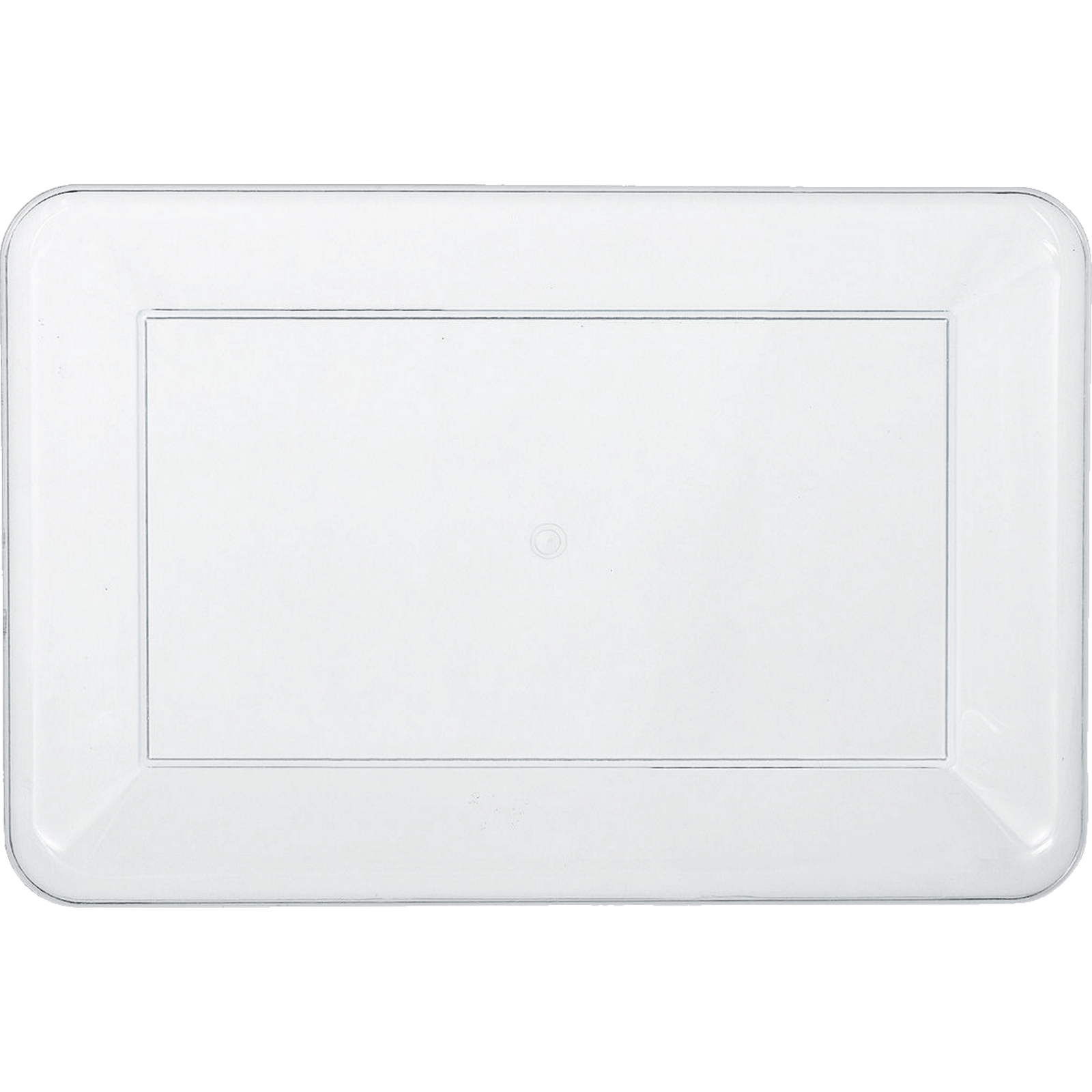 Clear Plastic Rectangle Tray 45.7cm