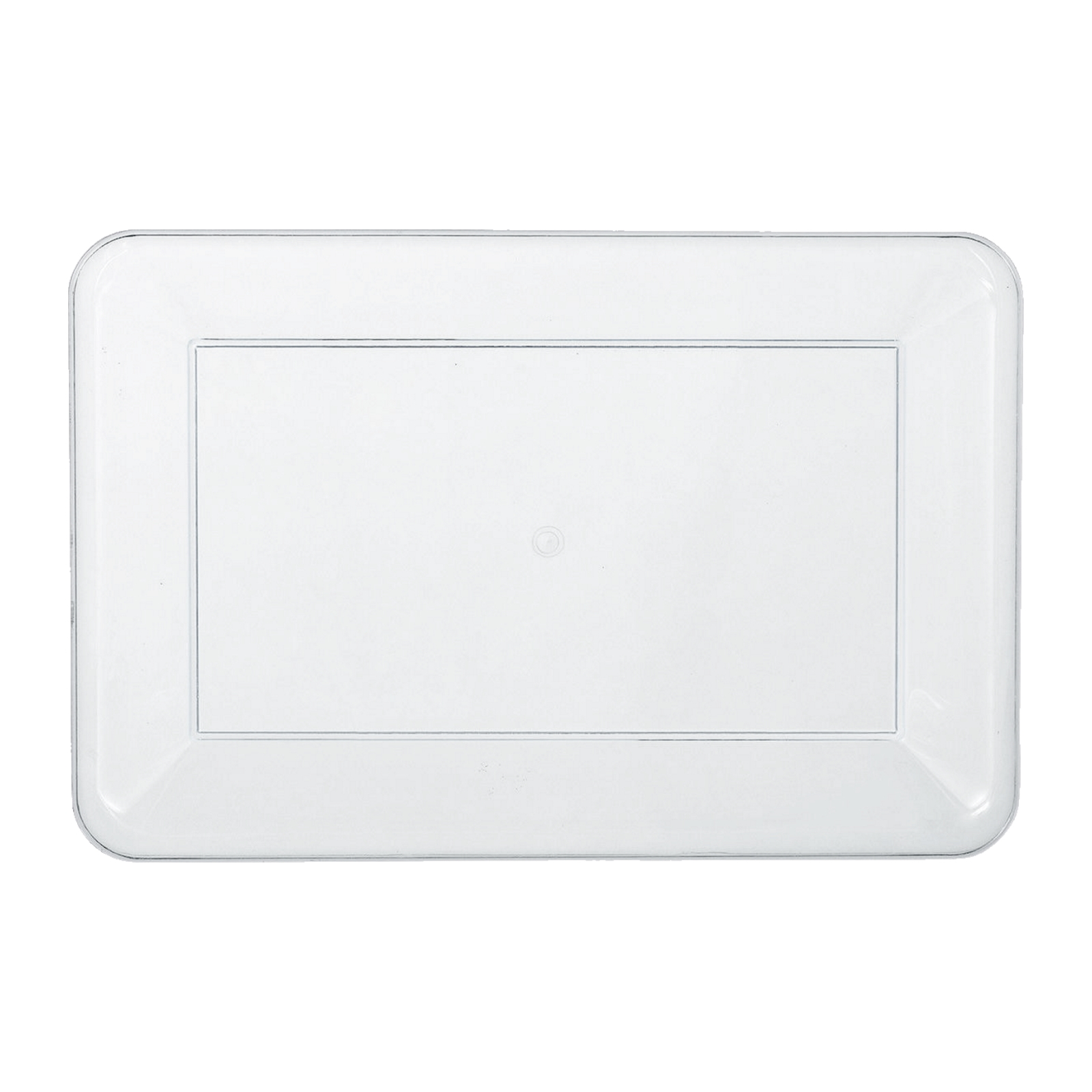 Clear Plastic Rectangle Tray 36.1cm