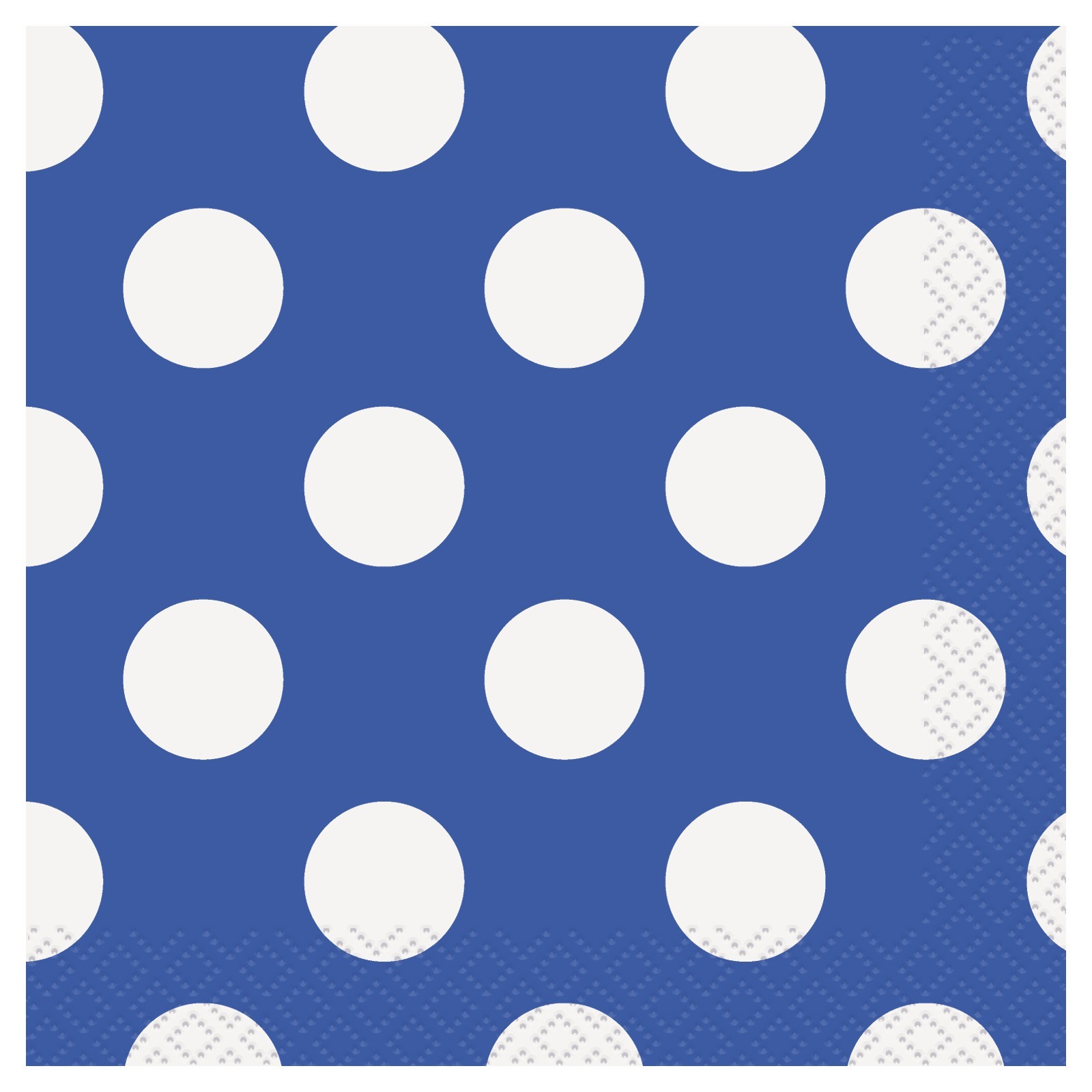 Blue Polkadot Small Napkins (Pack of 16)