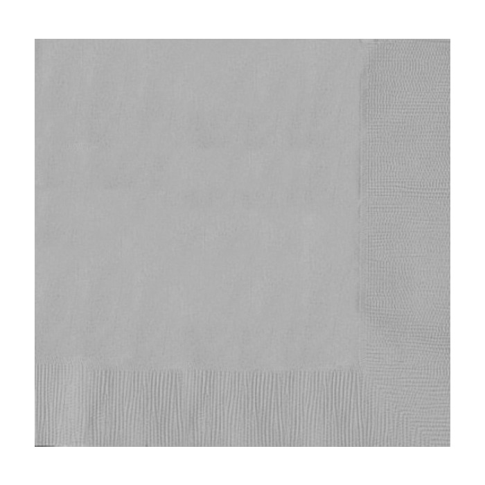 Silver Small Napkins (Pack of 20)