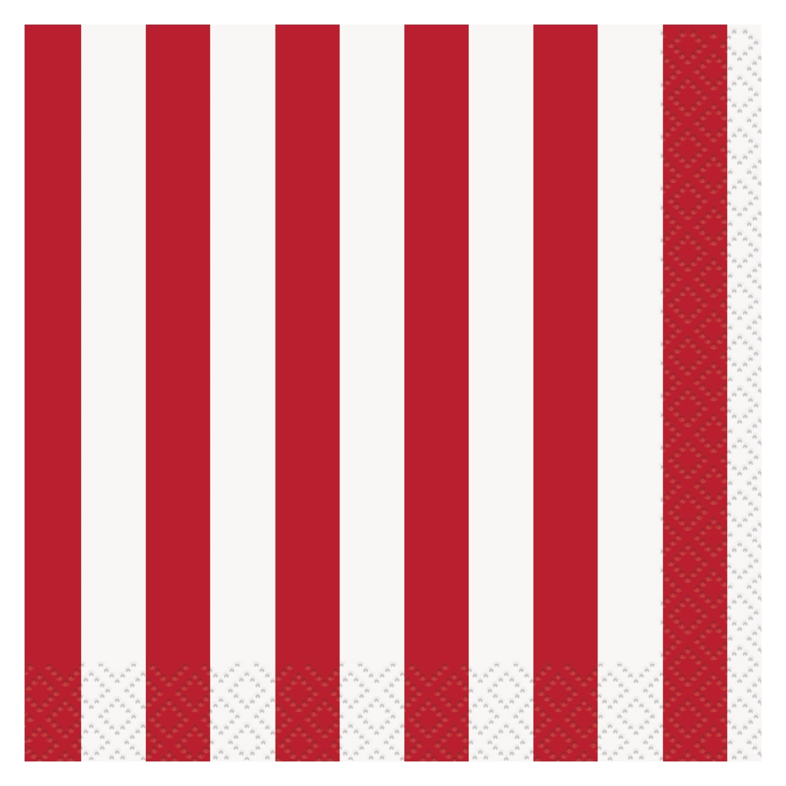 Red and White Striped Small Napkins / Serviettes (Pack of 16)