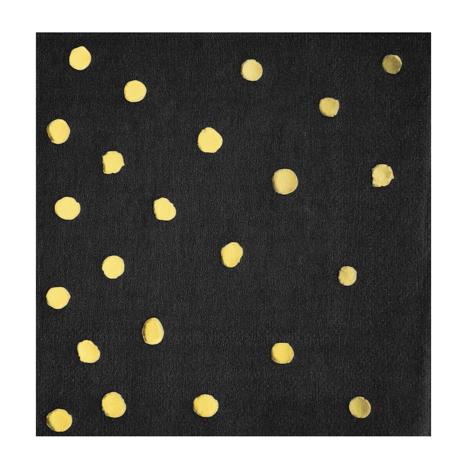 Black and Gold Foil Confetti Dots Small Napkins (Pack of 16)