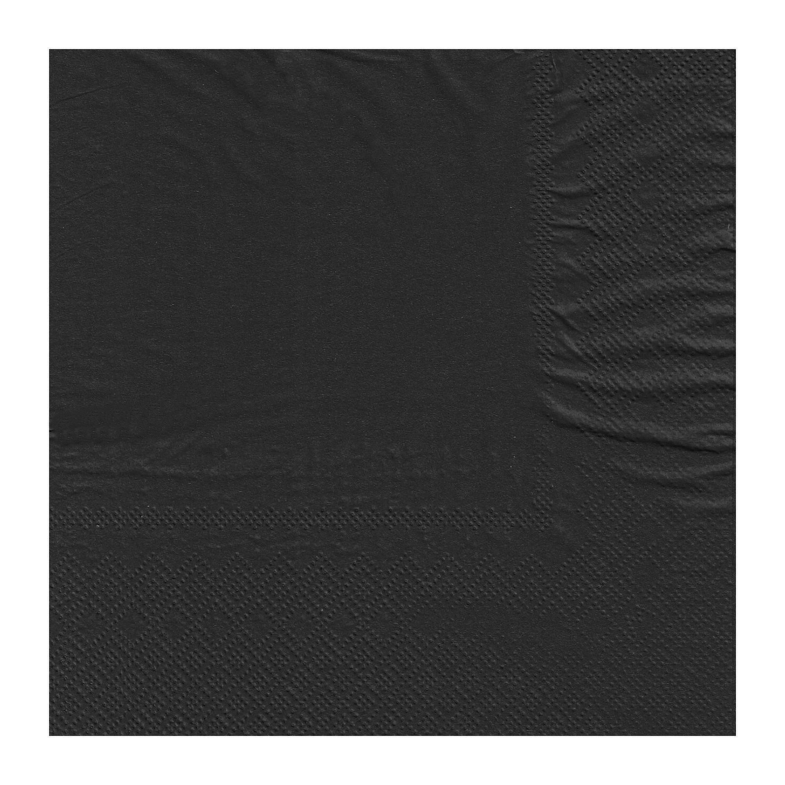 Black Cocktail Napkins / Serviettes (Pack of 50) 