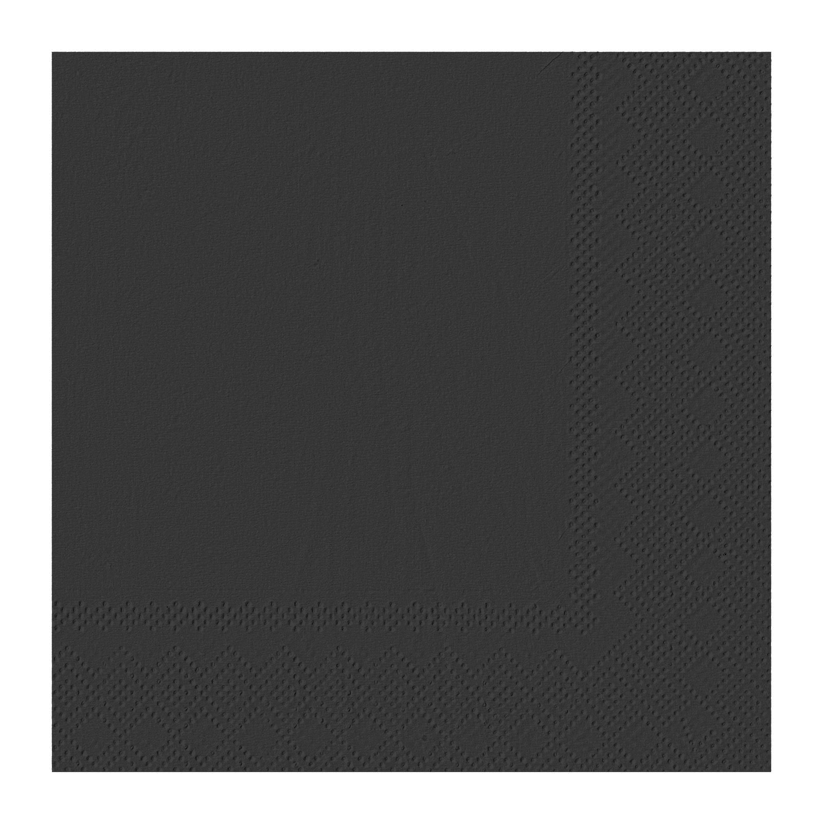 Midnight Black Small Napkins / Serviettes (Pack of 20) 