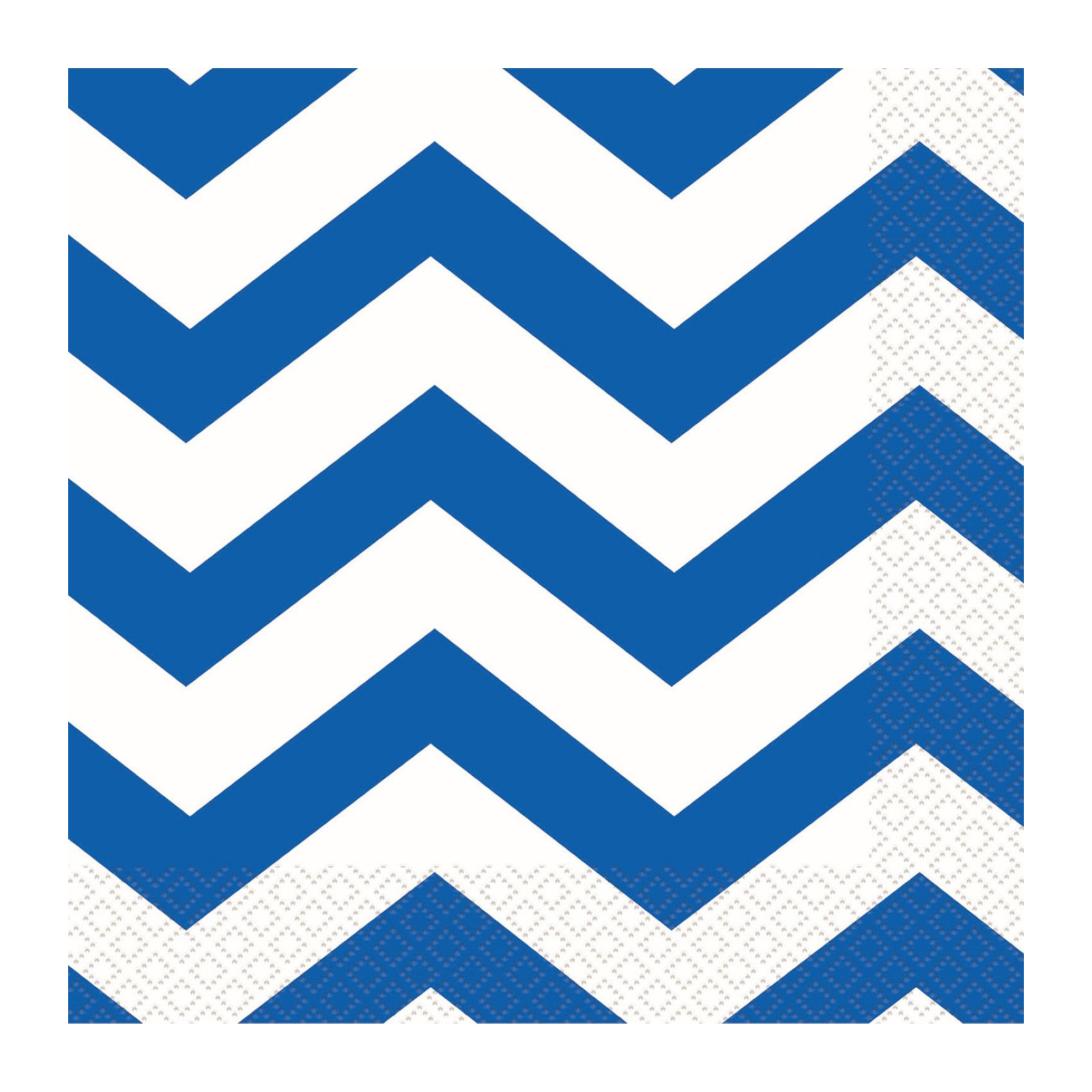 Royal Blue Chevron Small Napkins / Serviettes (Pack of 16)