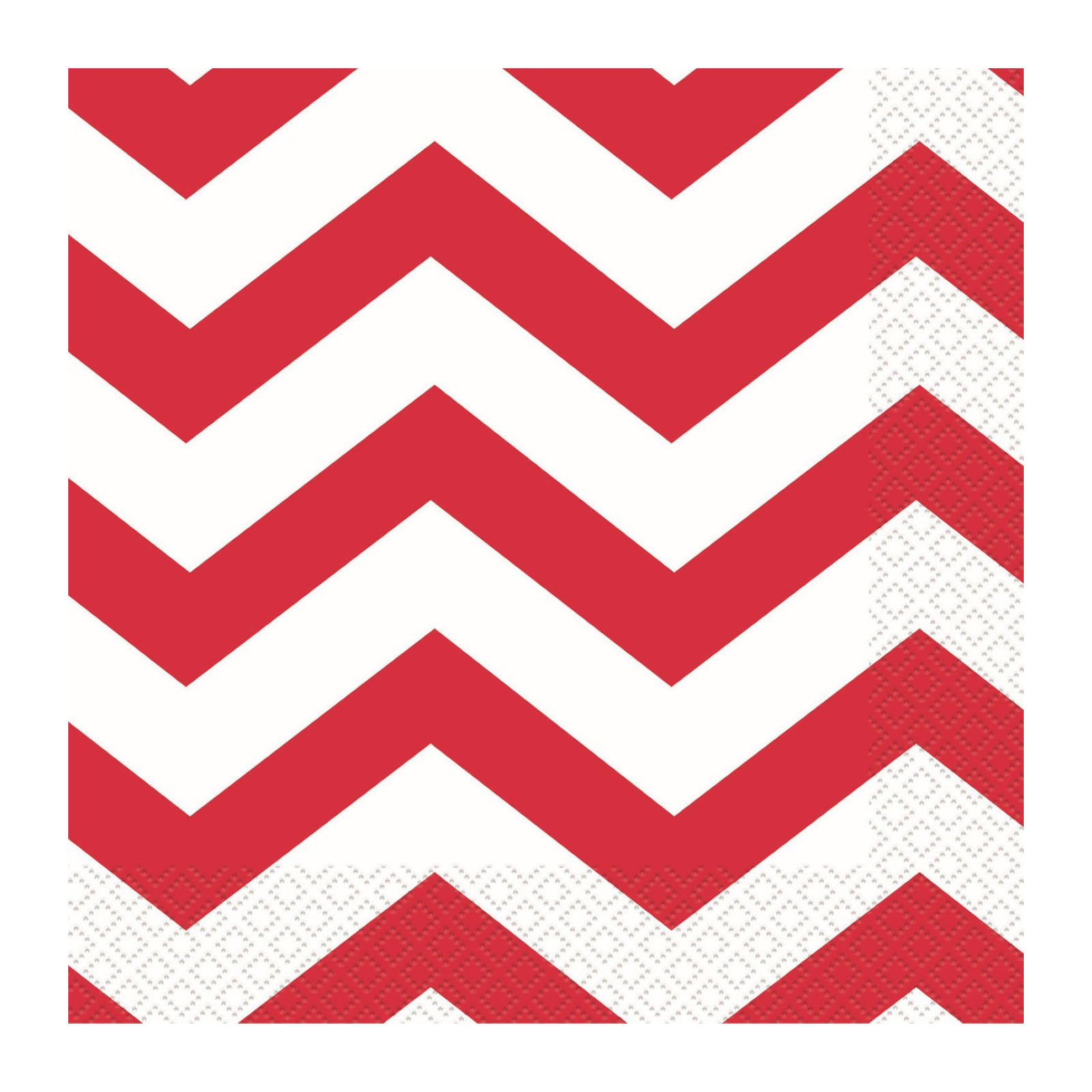 Ruby Red Chevron Small Napkins / Serviettes (Pack of 16)