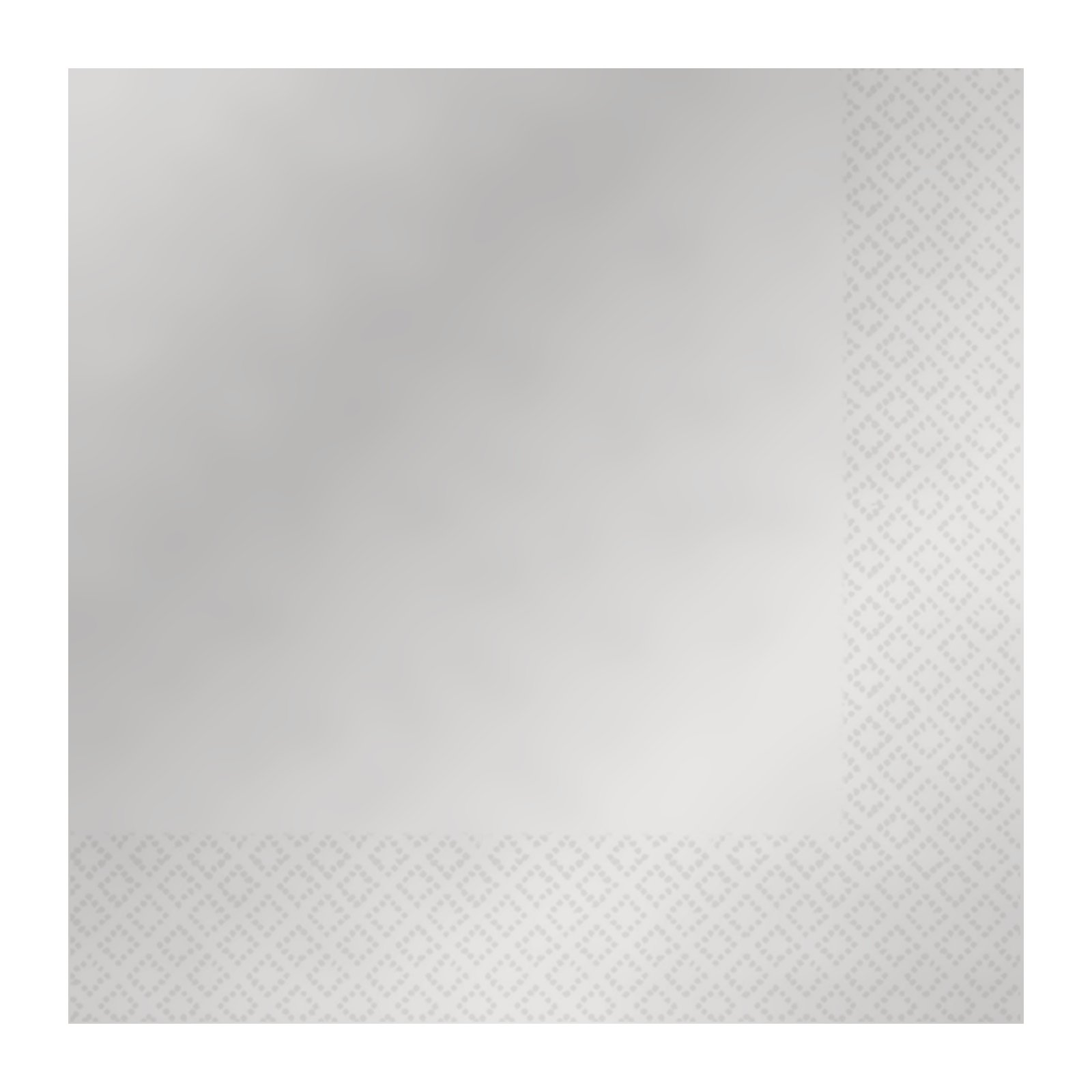 Silver Beverage Napkins / Serviettes (Pack of 40)