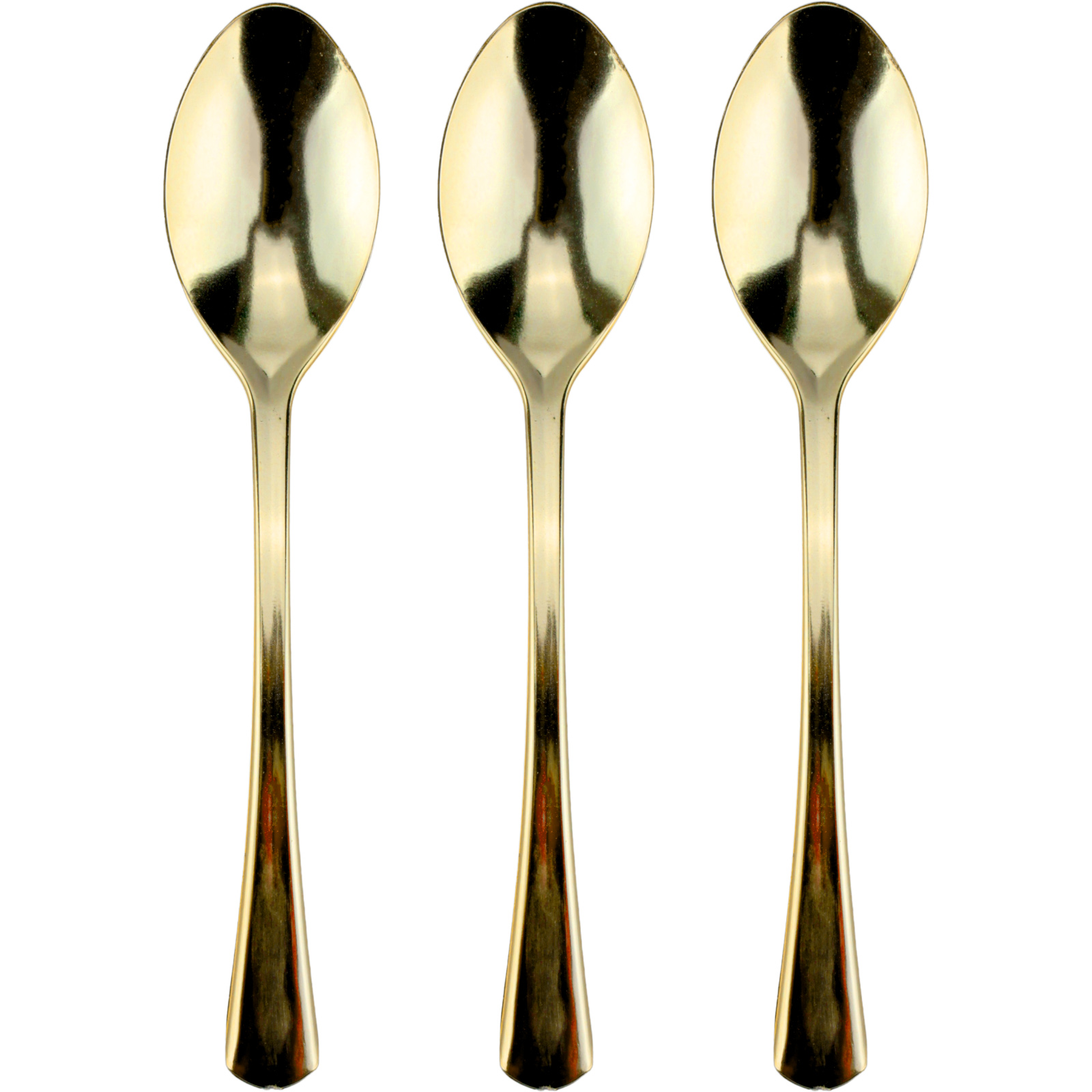 Gold Flair Reusable Plastic Spoons (Pack of 25) 