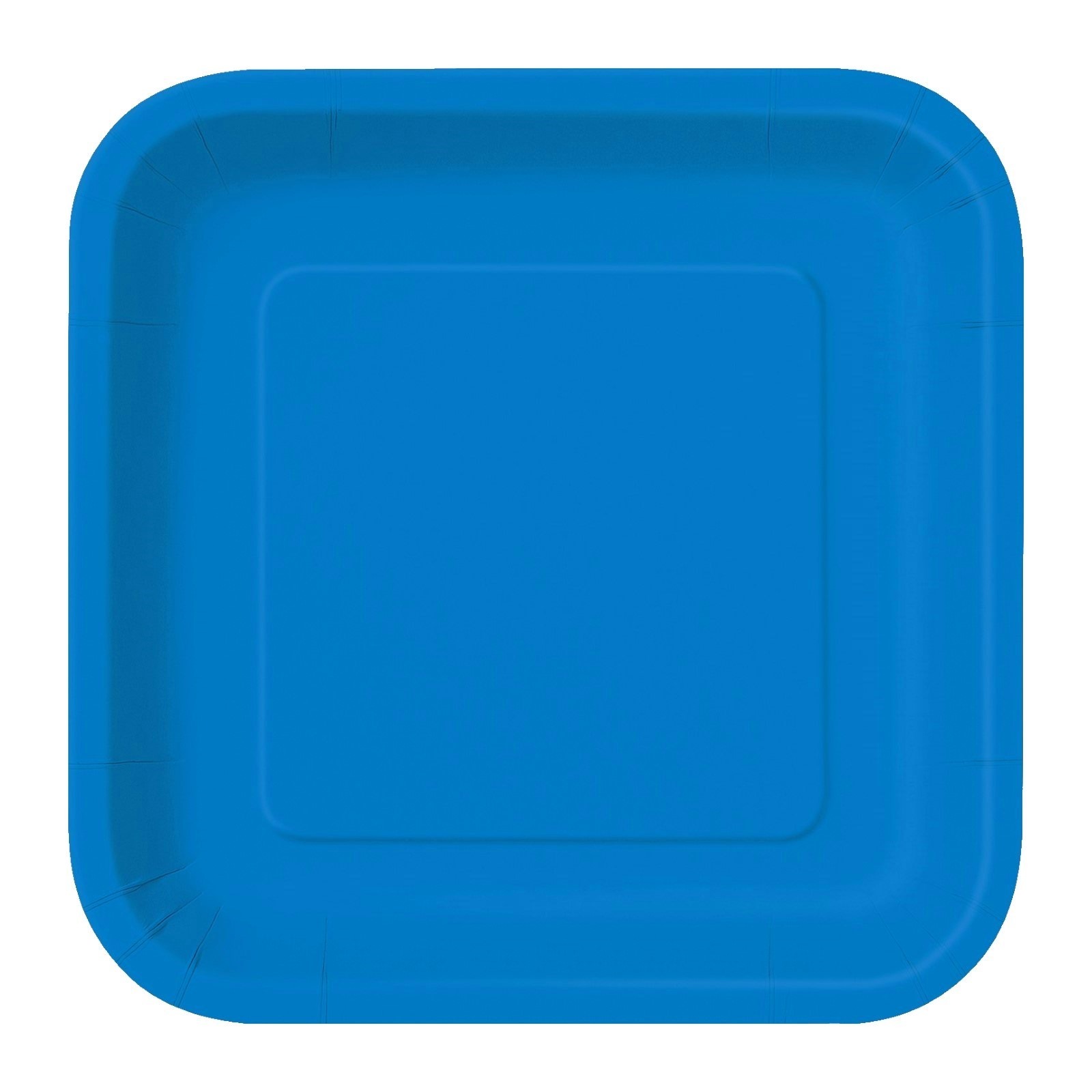 Royal Blue Small Square Paper Plates (Pack of 16)