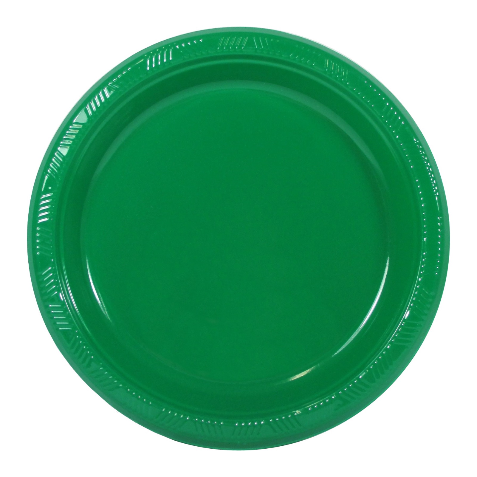 Green Small Plastic Plates (Pack of 12)