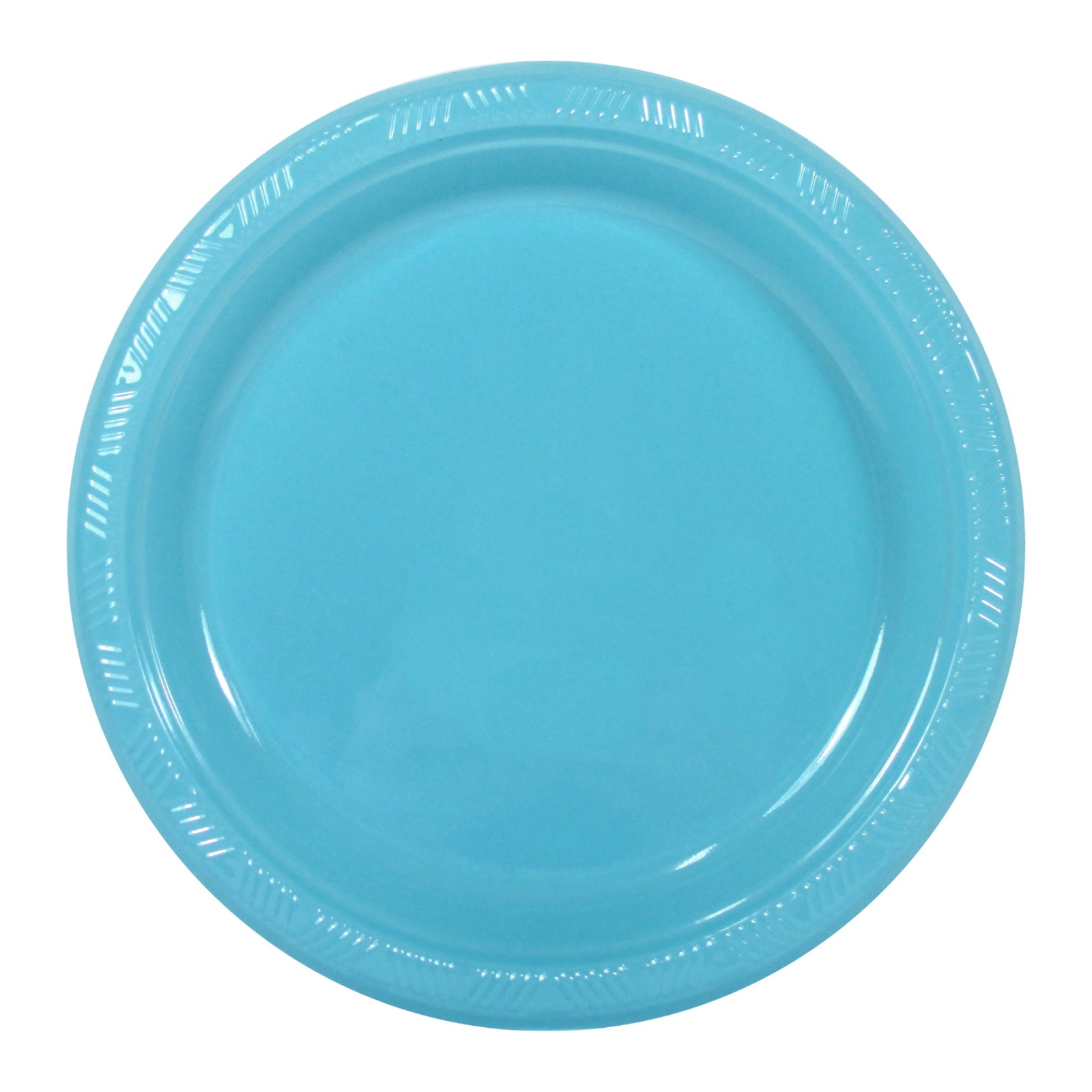 Light Blue Small Plastic Plates (Pack of 12)