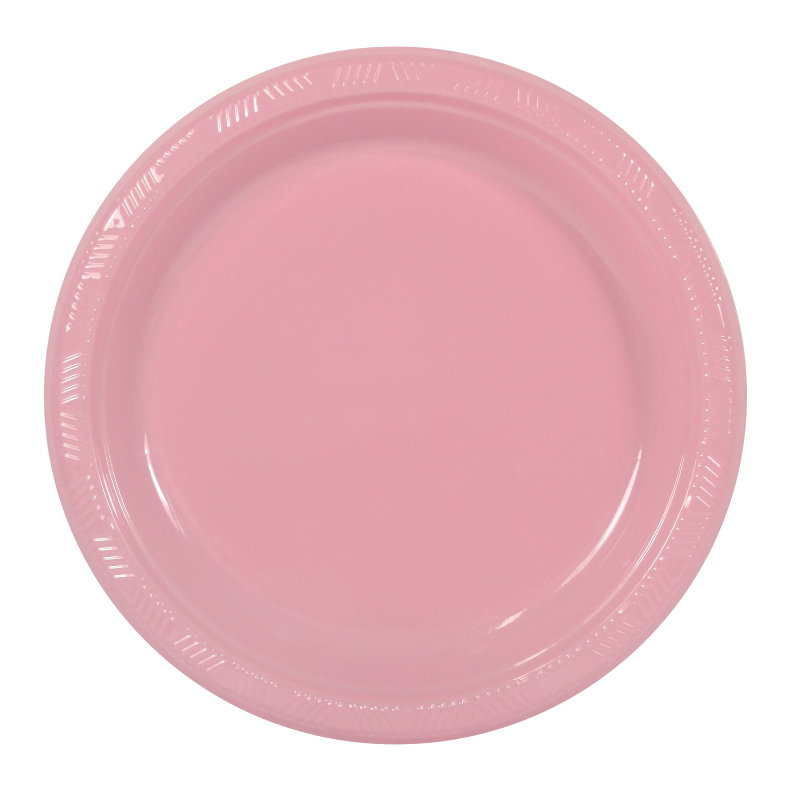 Light Pink Small Plastic Plates (Pack of 12)