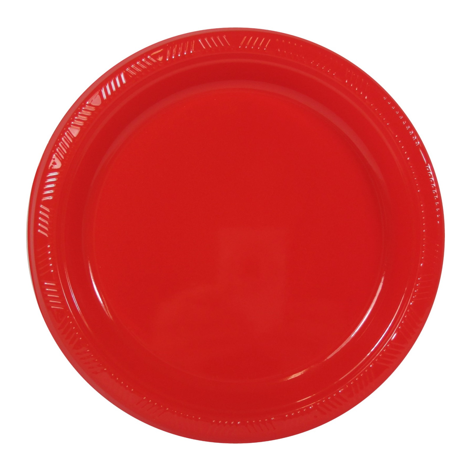 Red Small Plastic Plates (Pack of 25)