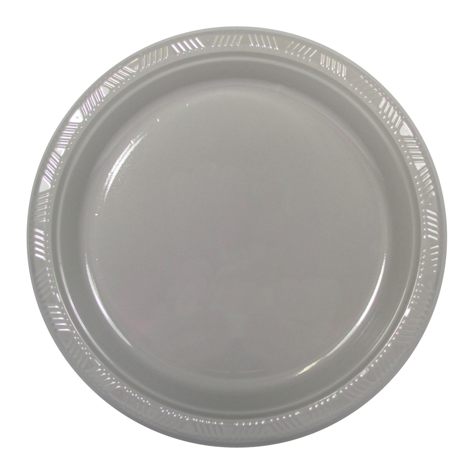 Silver Small Plastic Plates (Pack of 25)