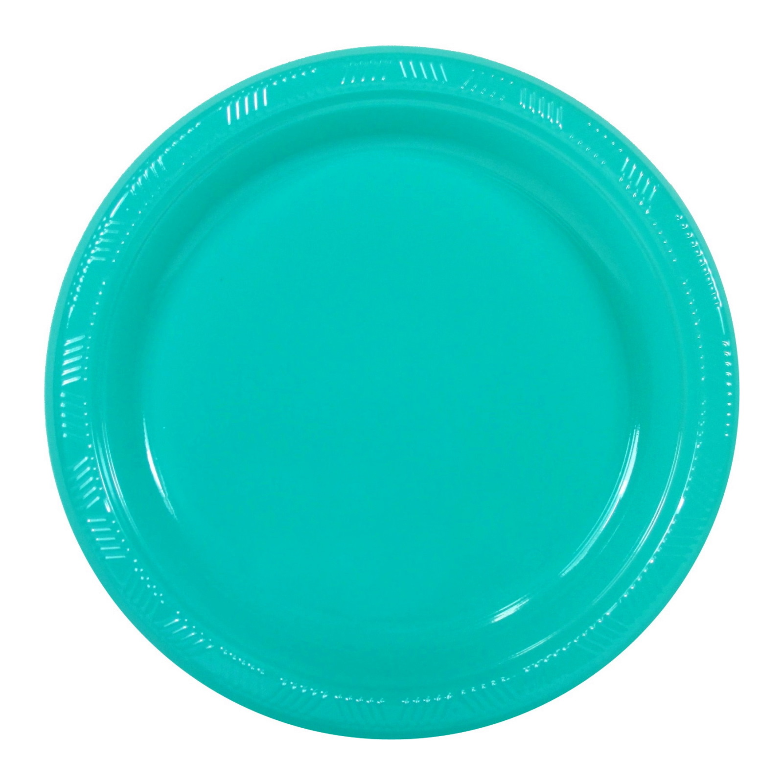 Teal Small Plastic Plates (Pack of 25)