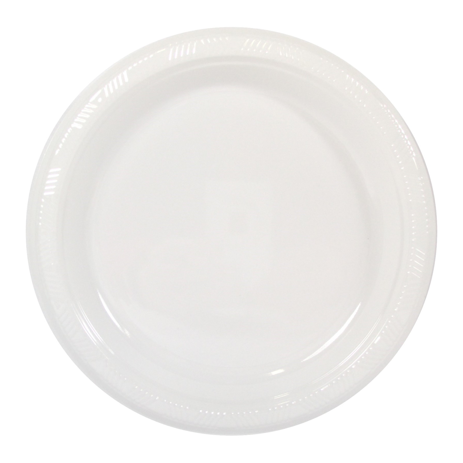 White Small Plastic Plates (Pack of 25)