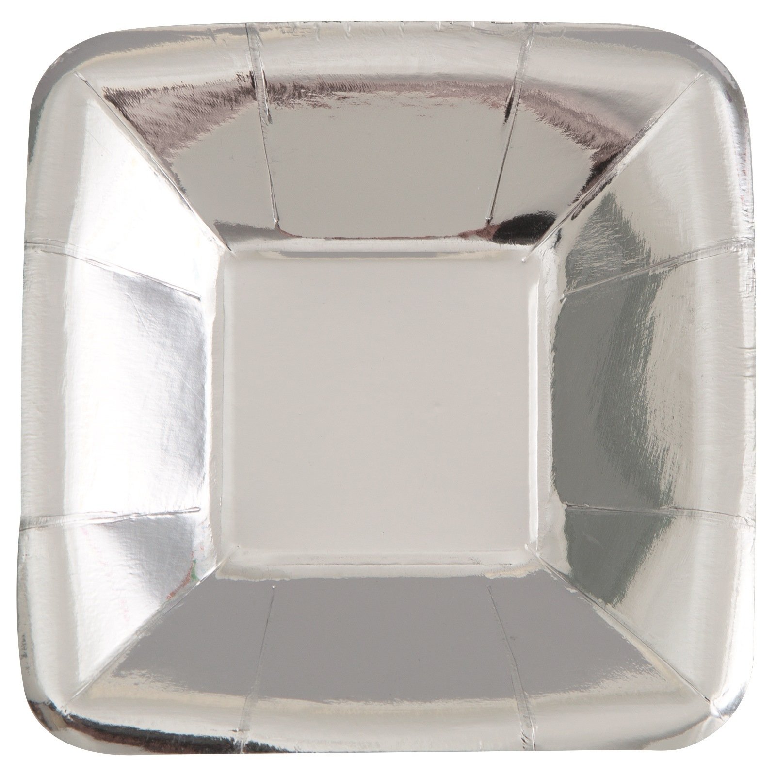 Silver Foil Square Appetizer Plates (Pack of 8)