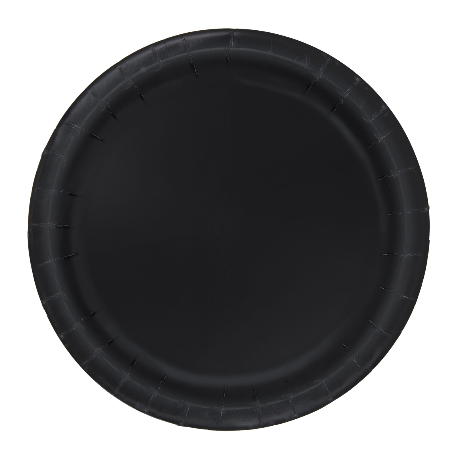 Black Round Paper Plates 17cm (Pack of 8)