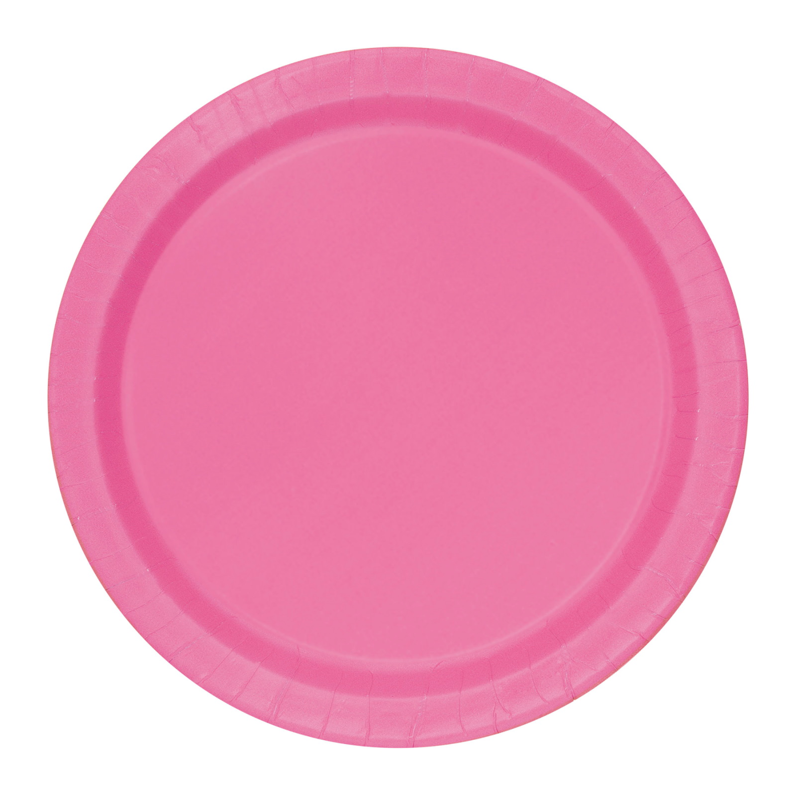 Hot Pink Round Paper Plates 17cm (Pack of 8)