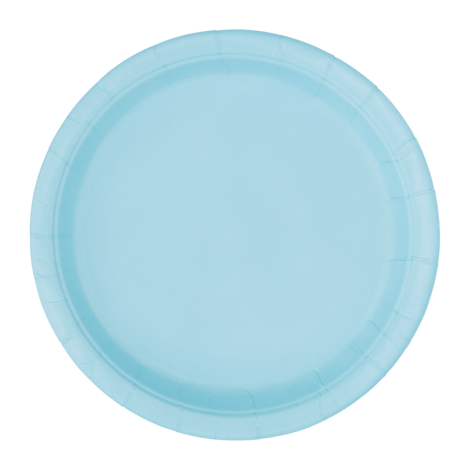 Powder Blue Small Round Paper Plates (Pack of 8)