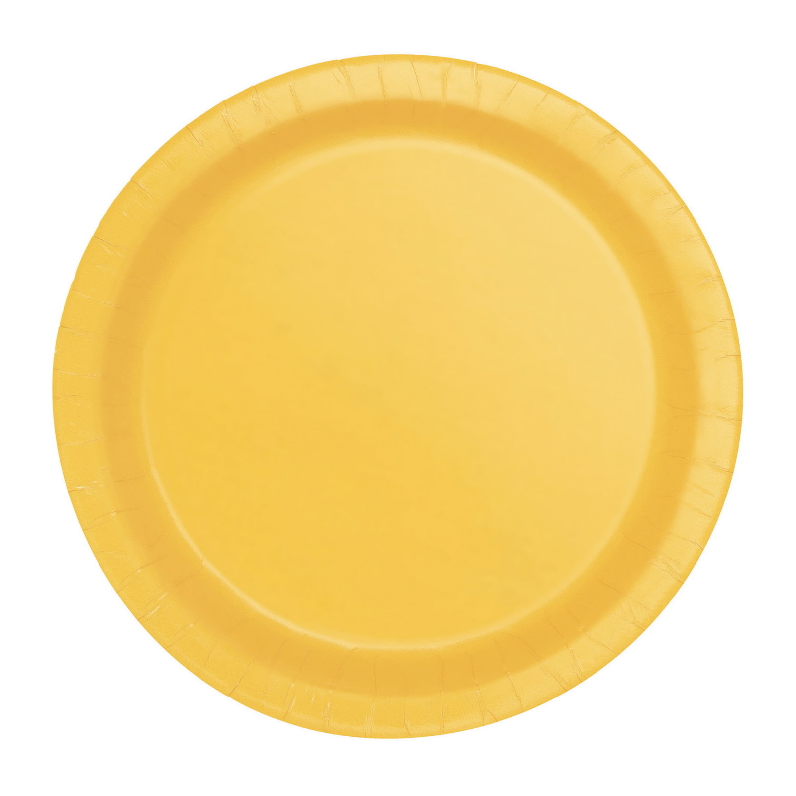 Yellow Small Paper Round Plates (Pack of 8)