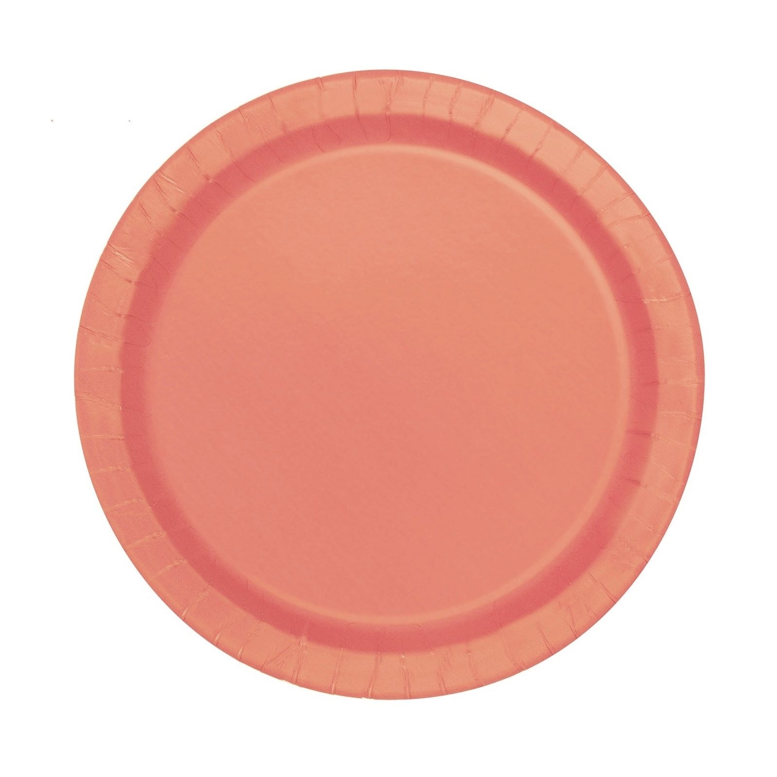 Coral Small Round Paper Plates (Pack of 20)