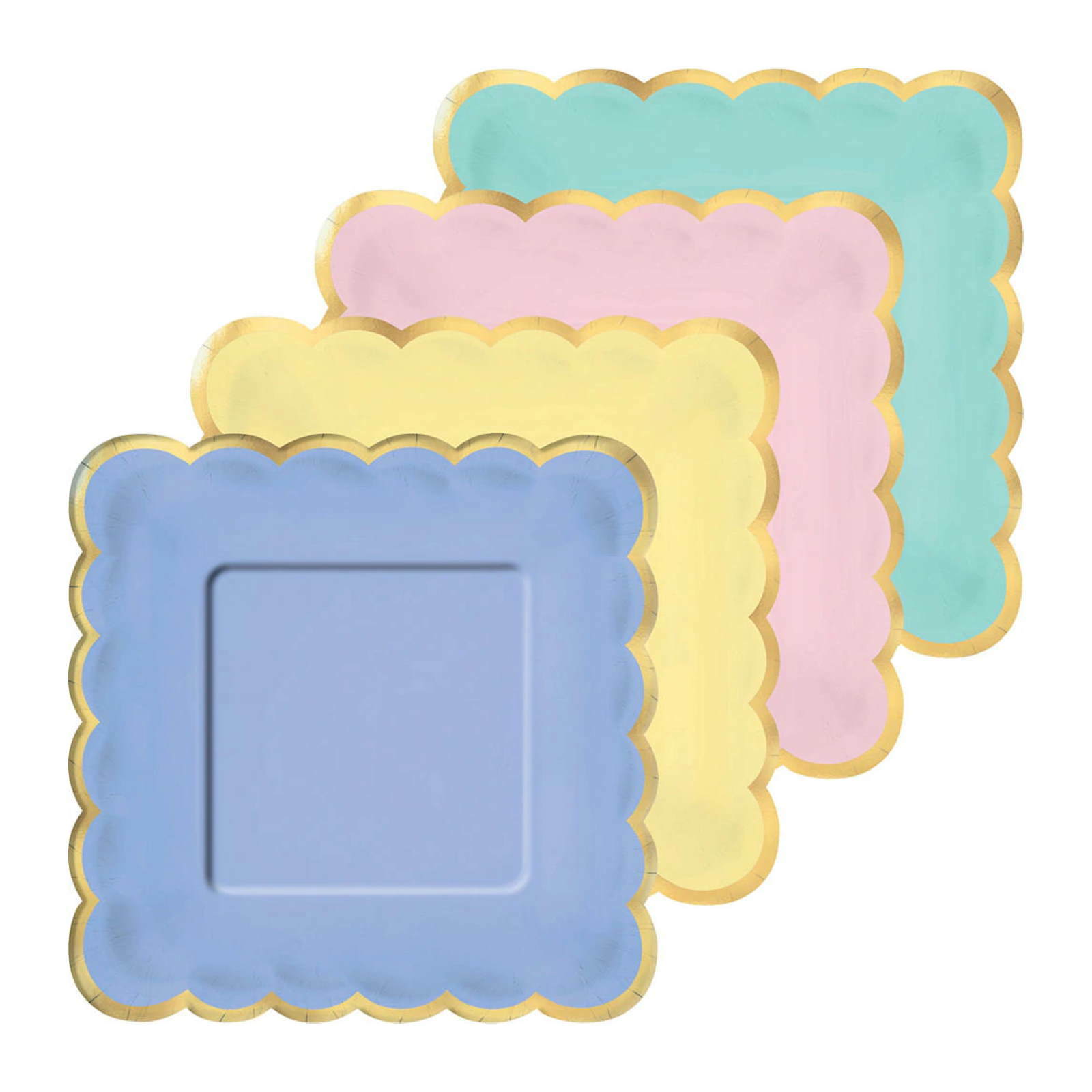 Spring Pastel Small Paper Plates (Pack of 8)